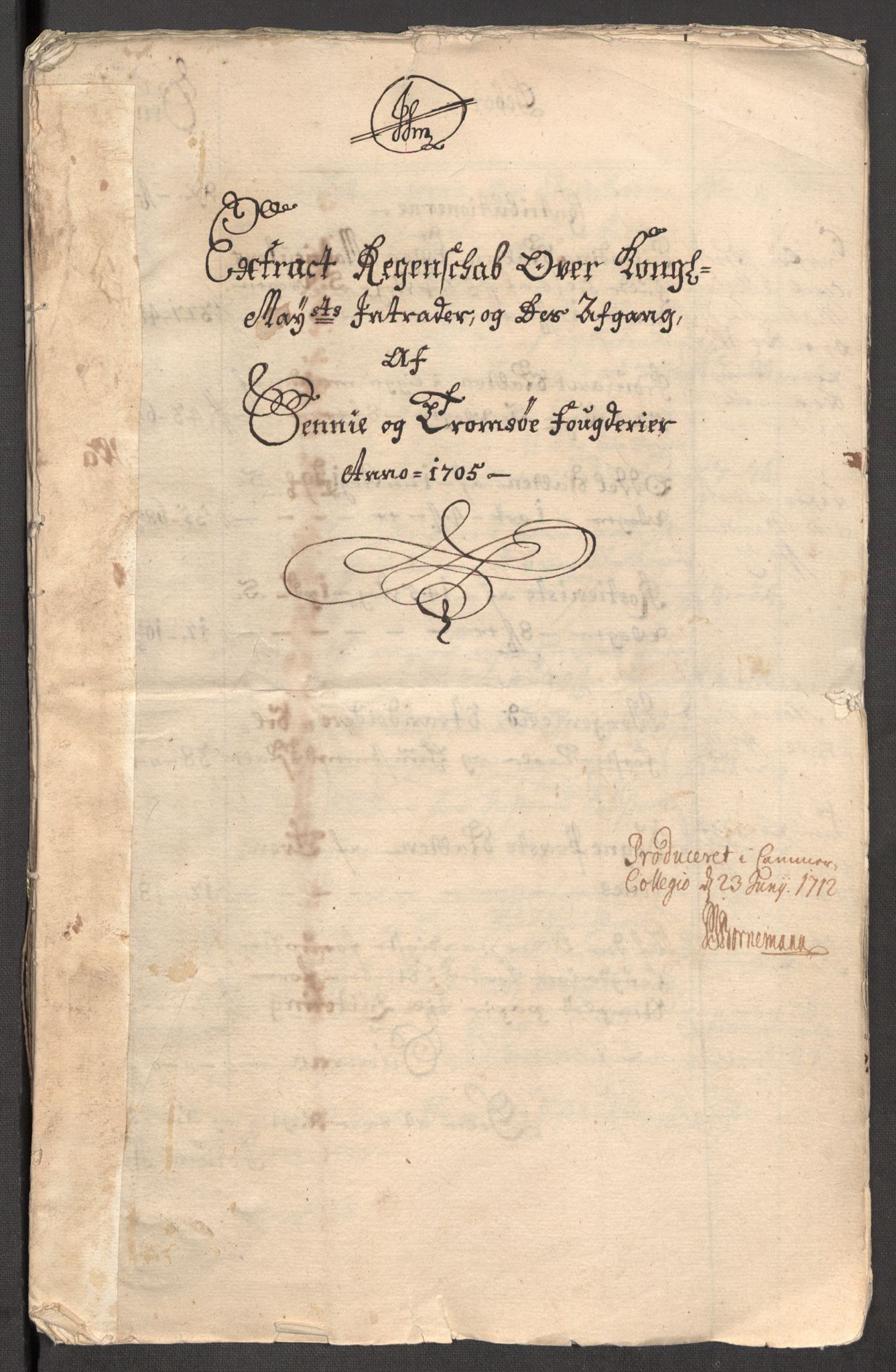 Rentekammeret inntil 1814, Reviderte regnskaper, Fogderegnskap, AV/RA-EA-4092/R68/L4756: Fogderegnskap Senja og Troms, 1705-1707, p. 4