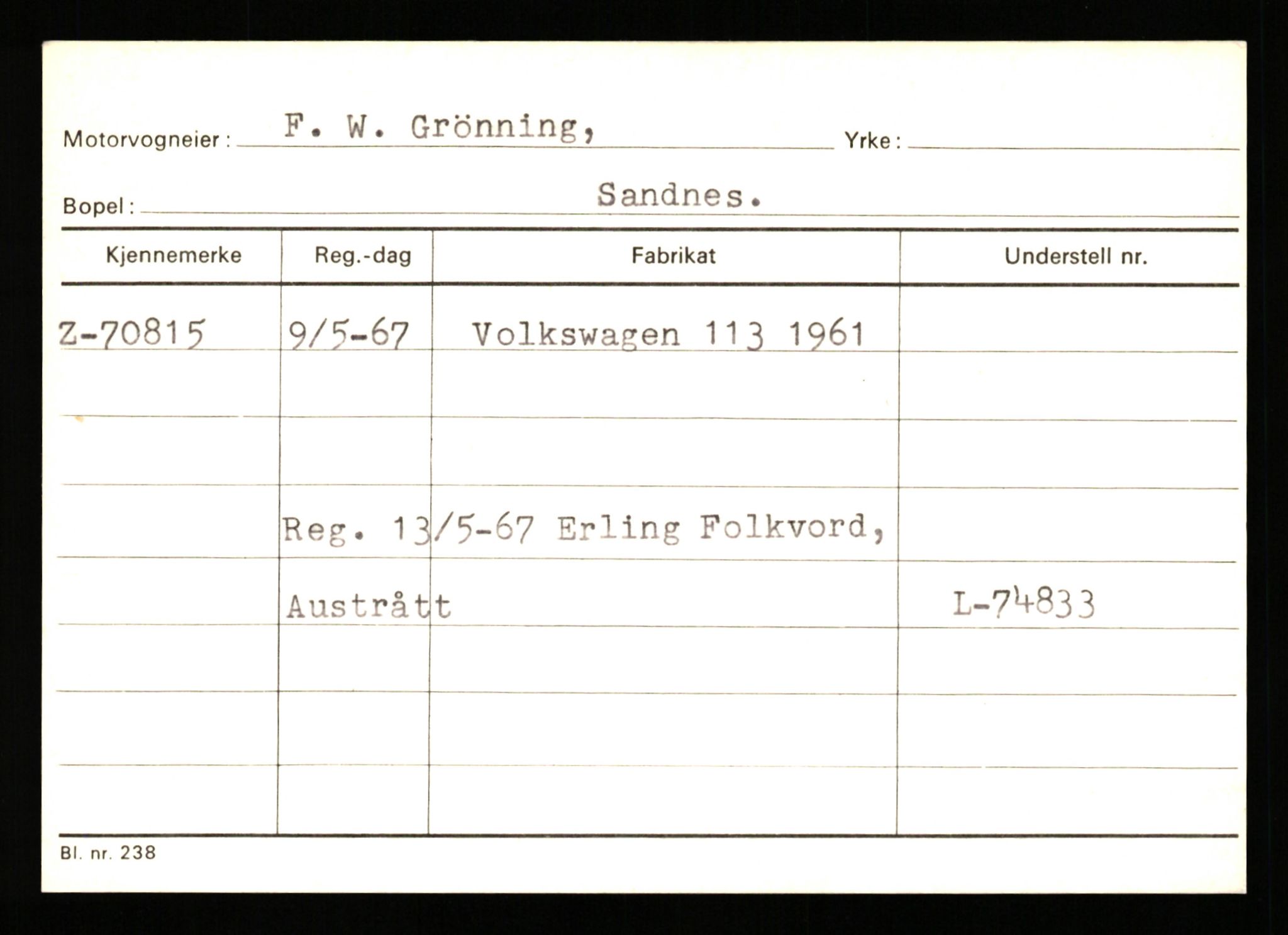 Stavanger trafikkstasjon, AV/SAST-A-101942/0/G/L0008: Registreringsnummer: 67519 - 84533, 1930-1971, p. 461