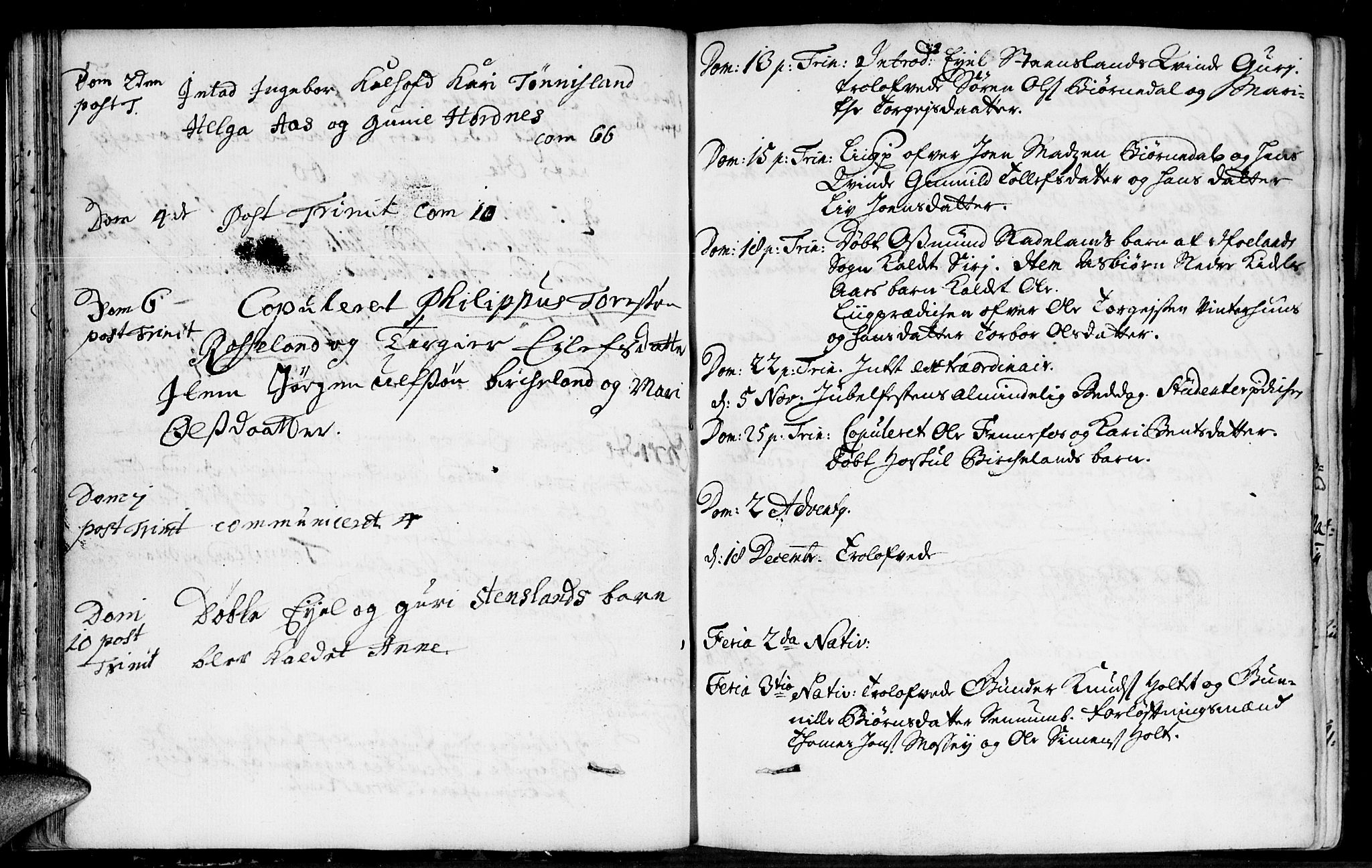 Evje sokneprestkontor, SAK/1111-0008/F/Fa/Fab/L0001: Parish register (official) no. A 1, 1704-1764, p. 56-57