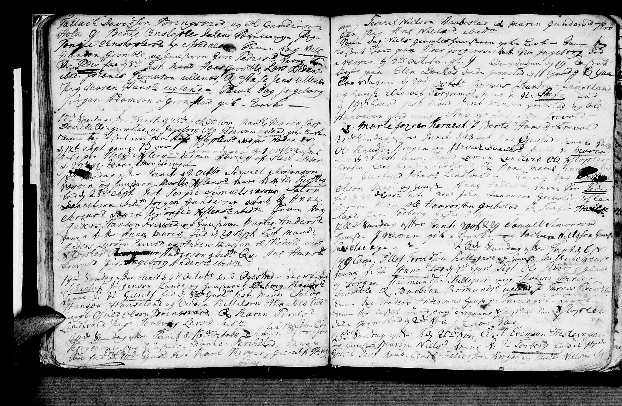 Fjære sokneprestkontor, SAK/1111-0011/F/Fb/L0003: Parish register (copy) no. B 3, 1758-1765, p. 46-47