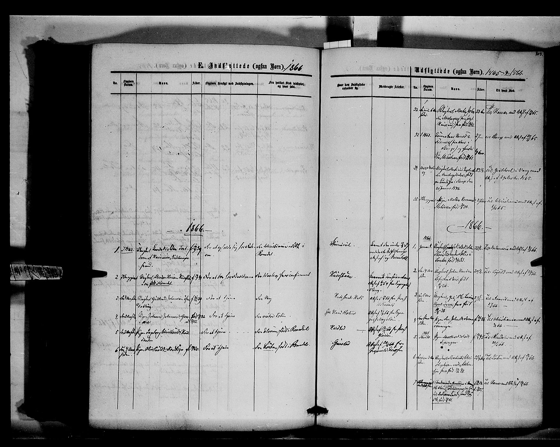 Romedal prestekontor, AV/SAH-PREST-004/K/L0005: Parish register (official) no. 5, 1862-1874, p. 303