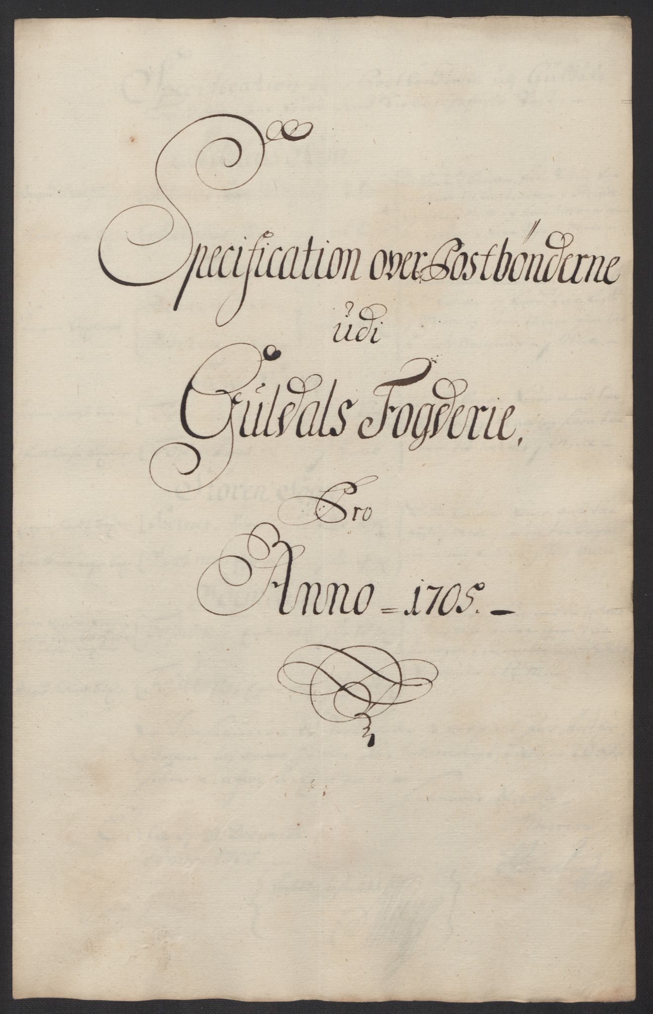 Rentekammeret inntil 1814, Reviderte regnskaper, Fogderegnskap, RA/EA-4092/R60/L3955: Fogderegnskap Orkdal og Gauldal, 1705, p. 408