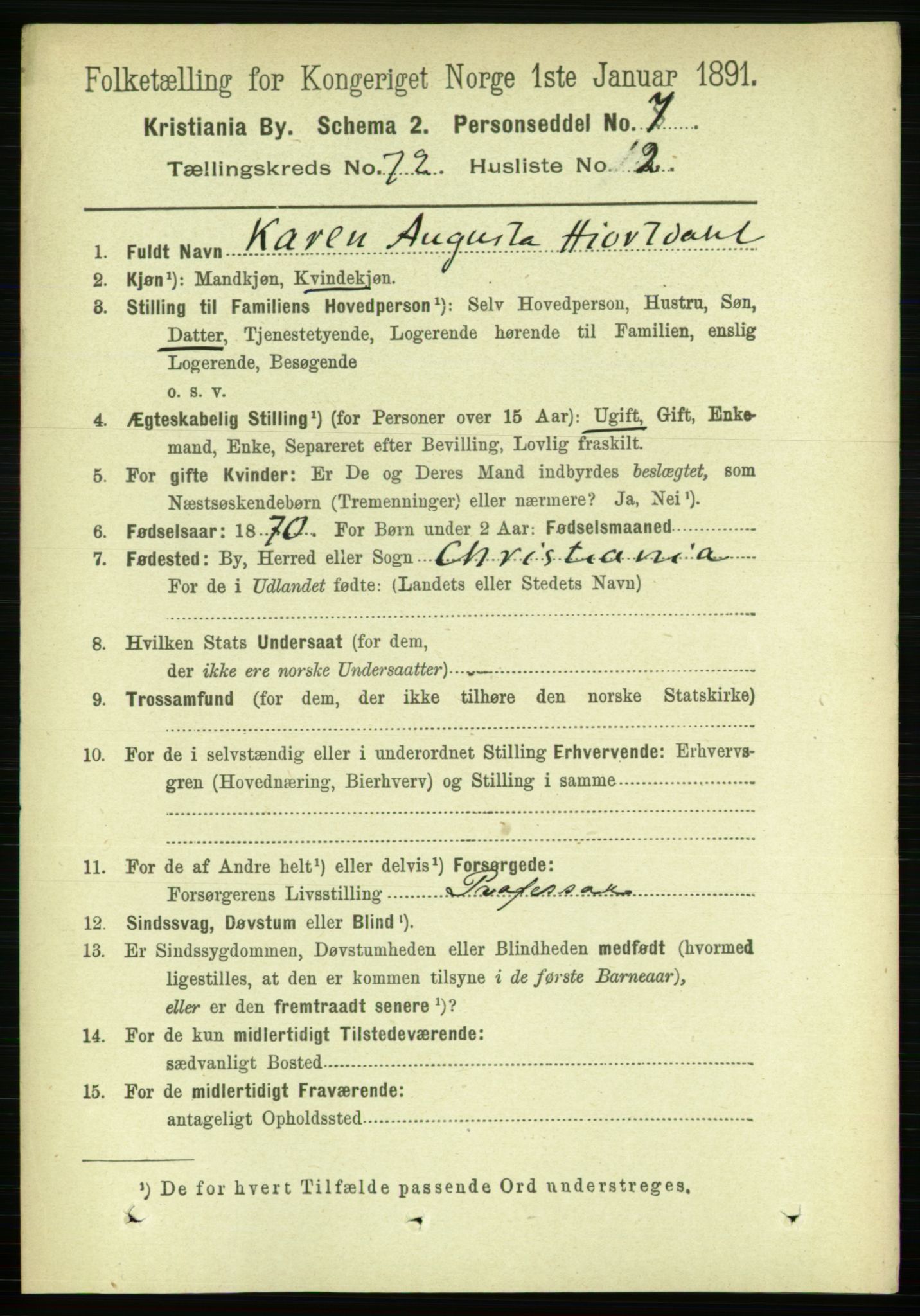 RA, 1891 census for 0301 Kristiania, 1891, p. 39212
