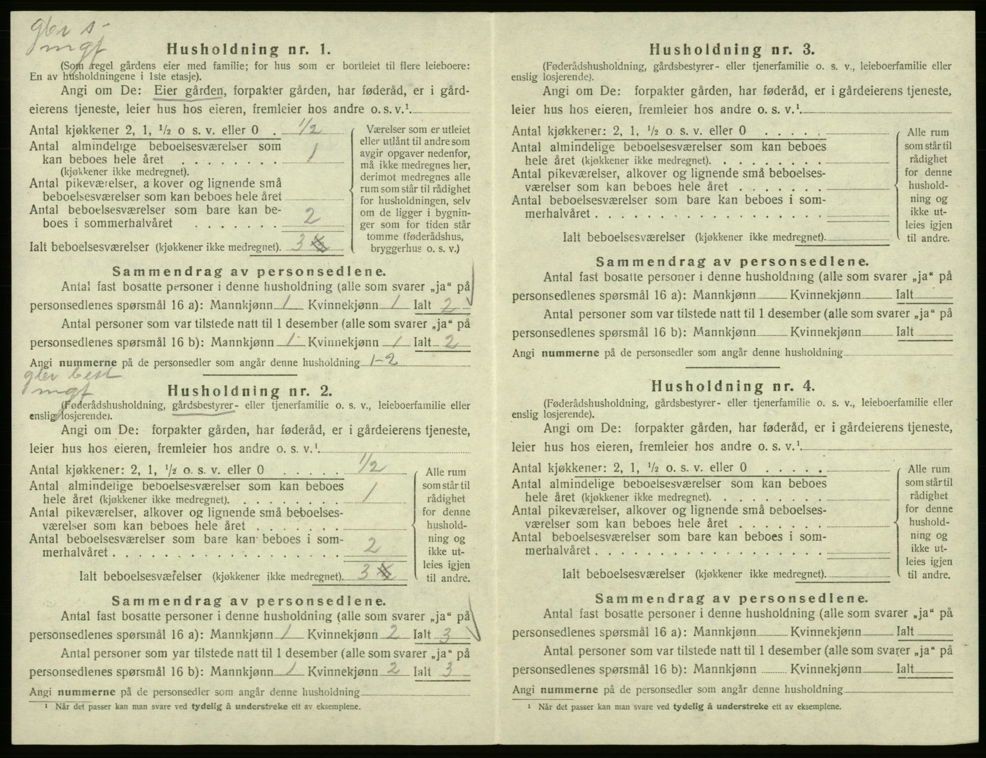 SAB, 1920 census for Hålandsdal, 1920, p. 100