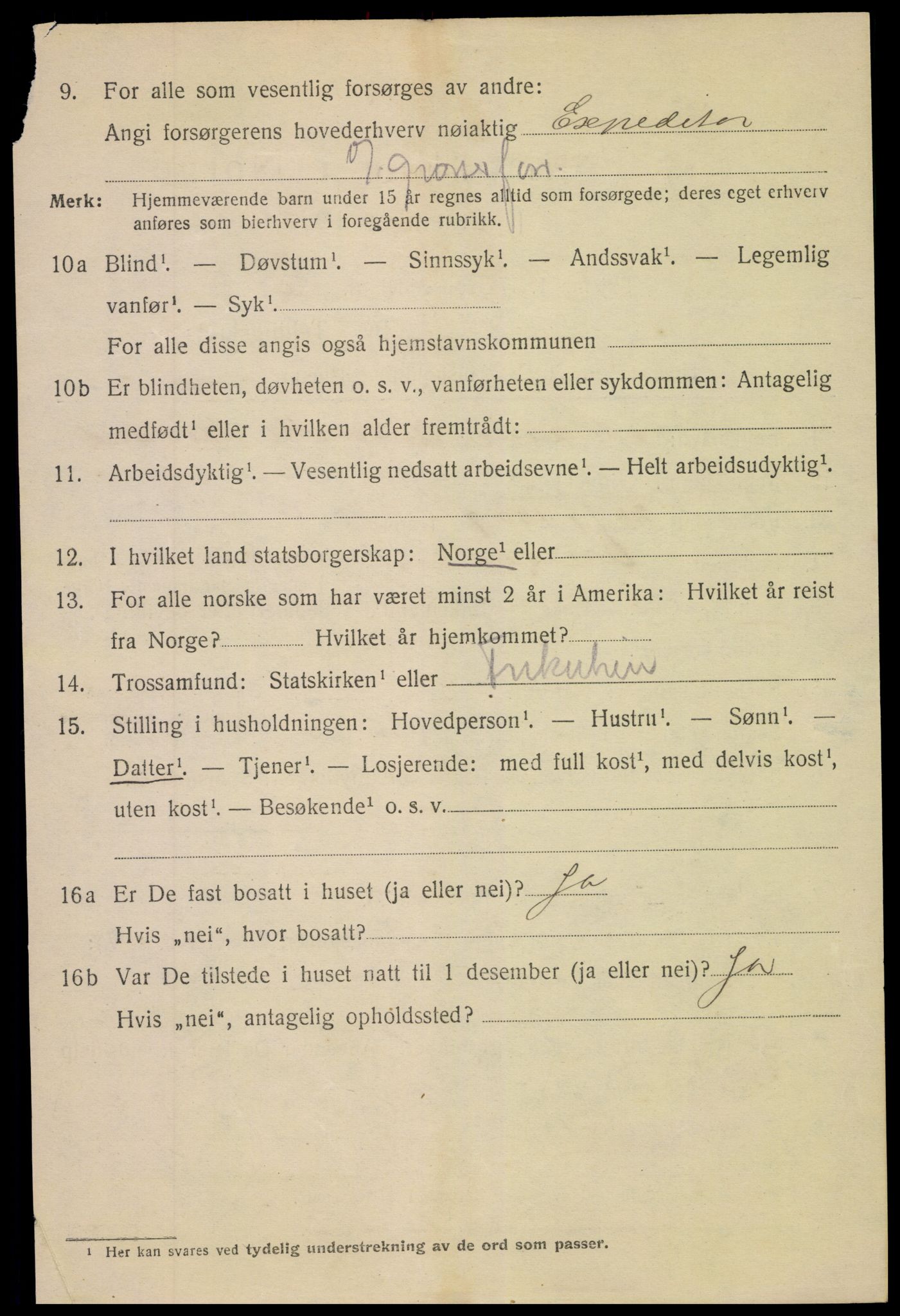 SAK, 1920 census for Arendal, 1920, p. 24051