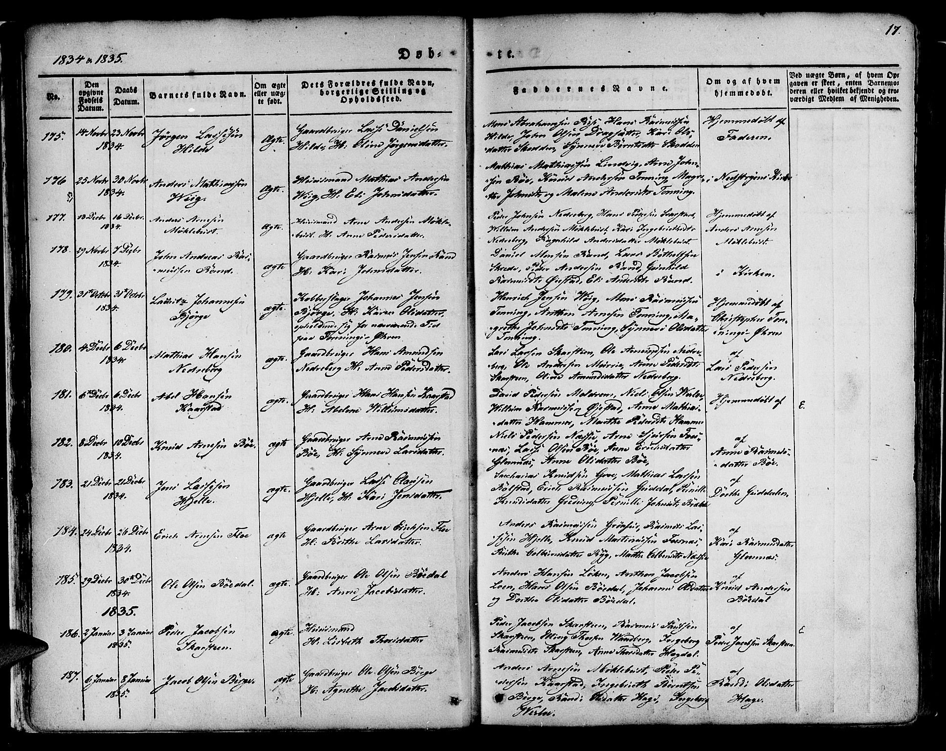Innvik sokneprestembete, SAB/A-80501: Parish register (official) no. A 4I, 1831-1846, p. 17