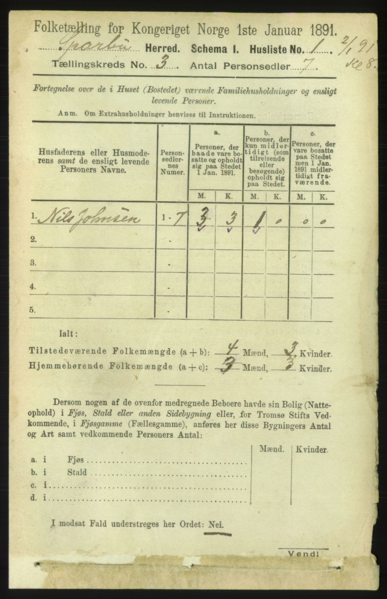 RA, 1891 census for 1731 Sparbu, 1891, p. 796