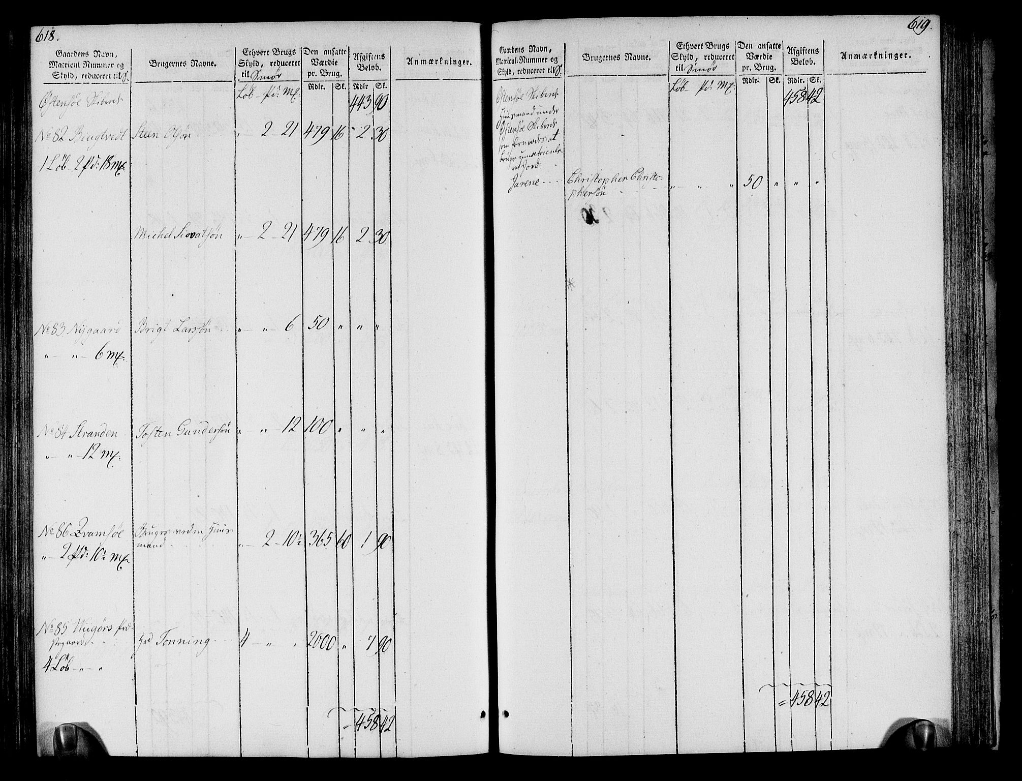 Rentekammeret inntil 1814, Realistisk ordnet avdeling, AV/RA-EA-4070/N/Ne/Nea/L0109: Sunnhordland og Hardanger fogderi. Oppebørselsregister, 1803-1804, p. 313