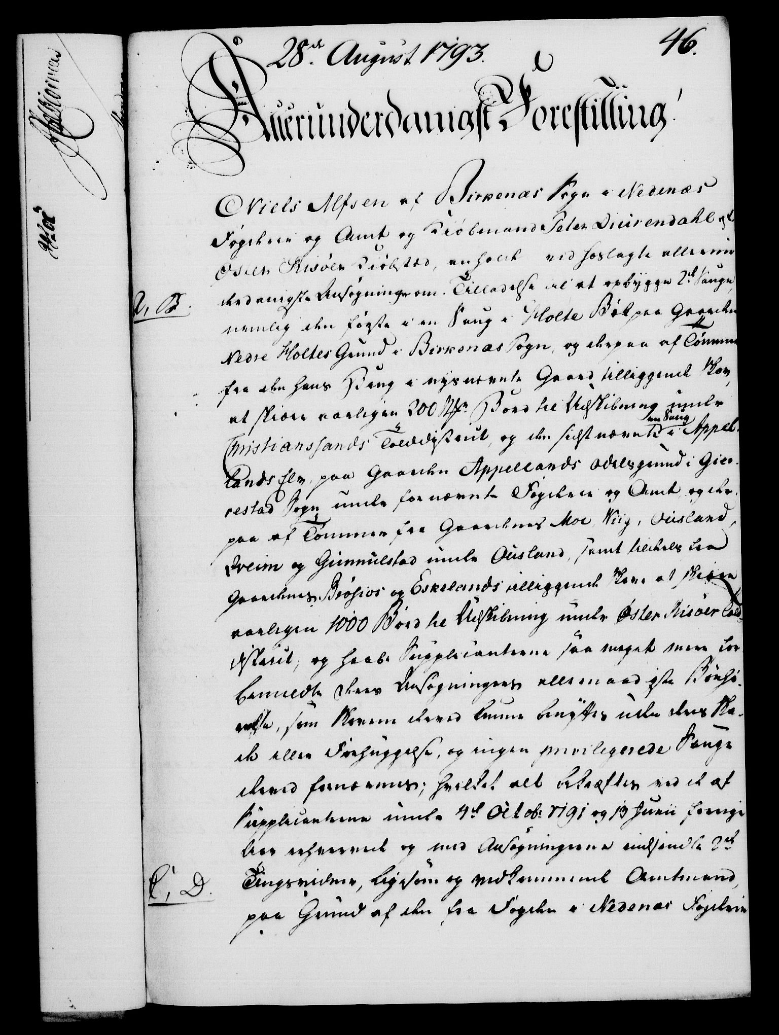 Rentekammeret, Kammerkanselliet, RA/EA-3111/G/Gf/Gfa/L0075: Norsk relasjons- og resolusjonsprotokoll (merket RK 52.75), 1793, p. 218