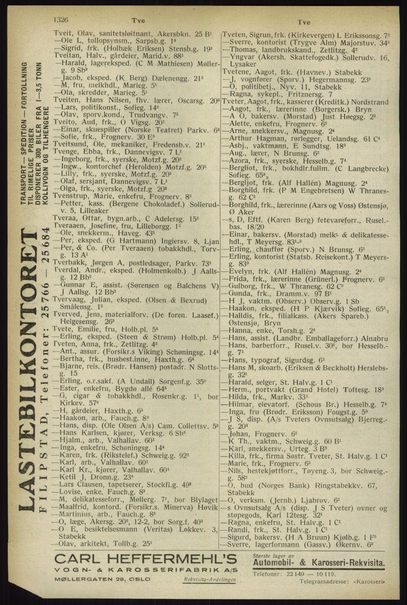 Kristiania/Oslo adressebok, PUBL/-, 1933, p. 1326
