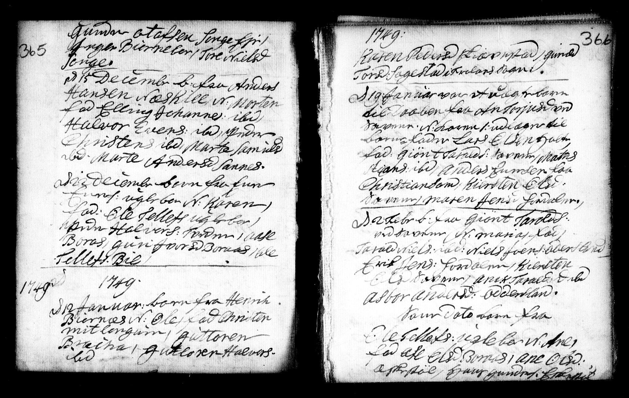 Holt sokneprestkontor, AV/SAK-1111-0021/F/Fa/L0002: Parish register (official) no. A 2, 1739-1753, p. 365-366