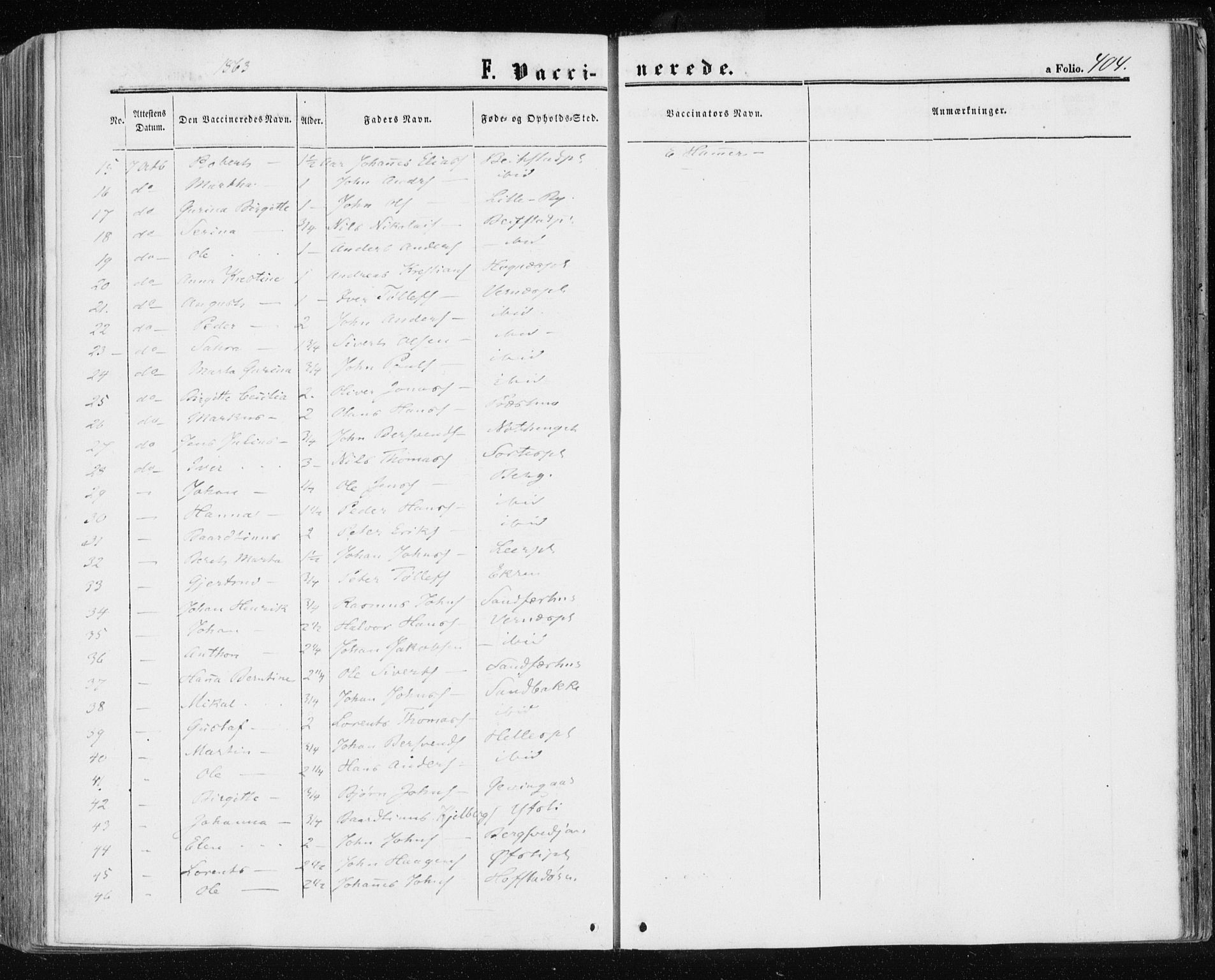 Ministerialprotokoller, klokkerbøker og fødselsregistre - Nord-Trøndelag, SAT/A-1458/709/L0075: Parish register (official) no. 709A15, 1859-1870, p. 404