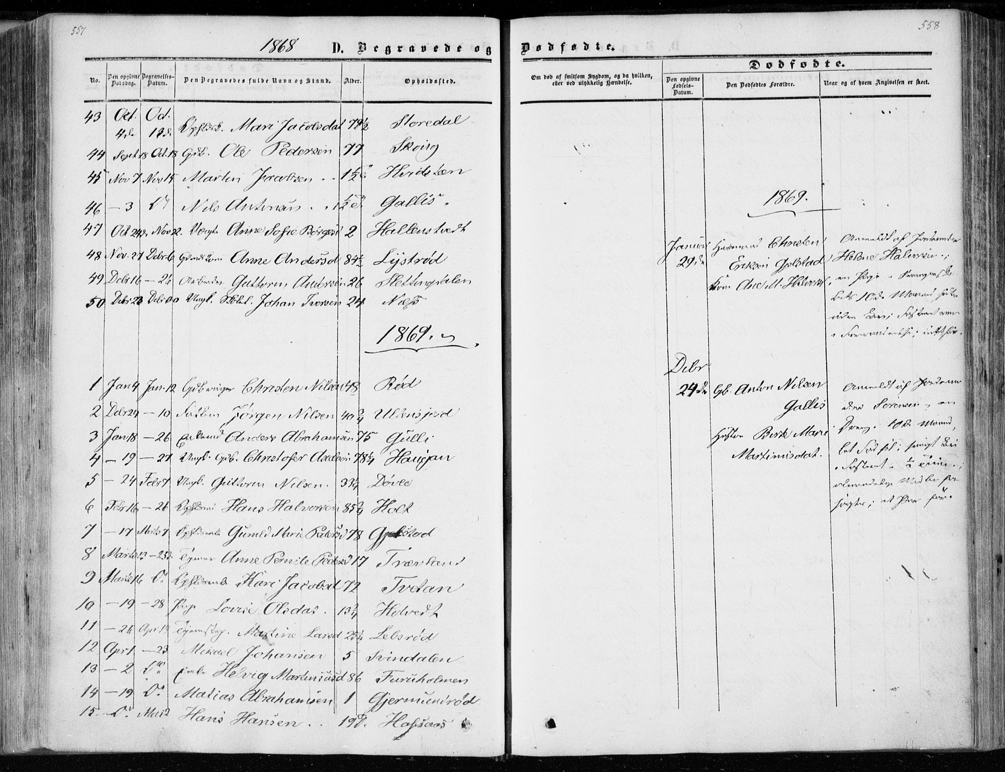 Andebu kirkebøker, AV/SAKO-A-336/F/Fa/L0005: Parish register (official) no. 5, 1857-1870, p. 557-558