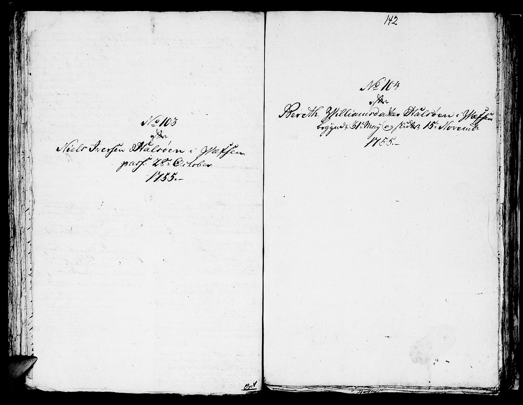Helgeland sorenskriveri, AV/SAT-A-0004/3/3A/L0034: Konseptprotokoll 19, 1755, p. 141b-142a