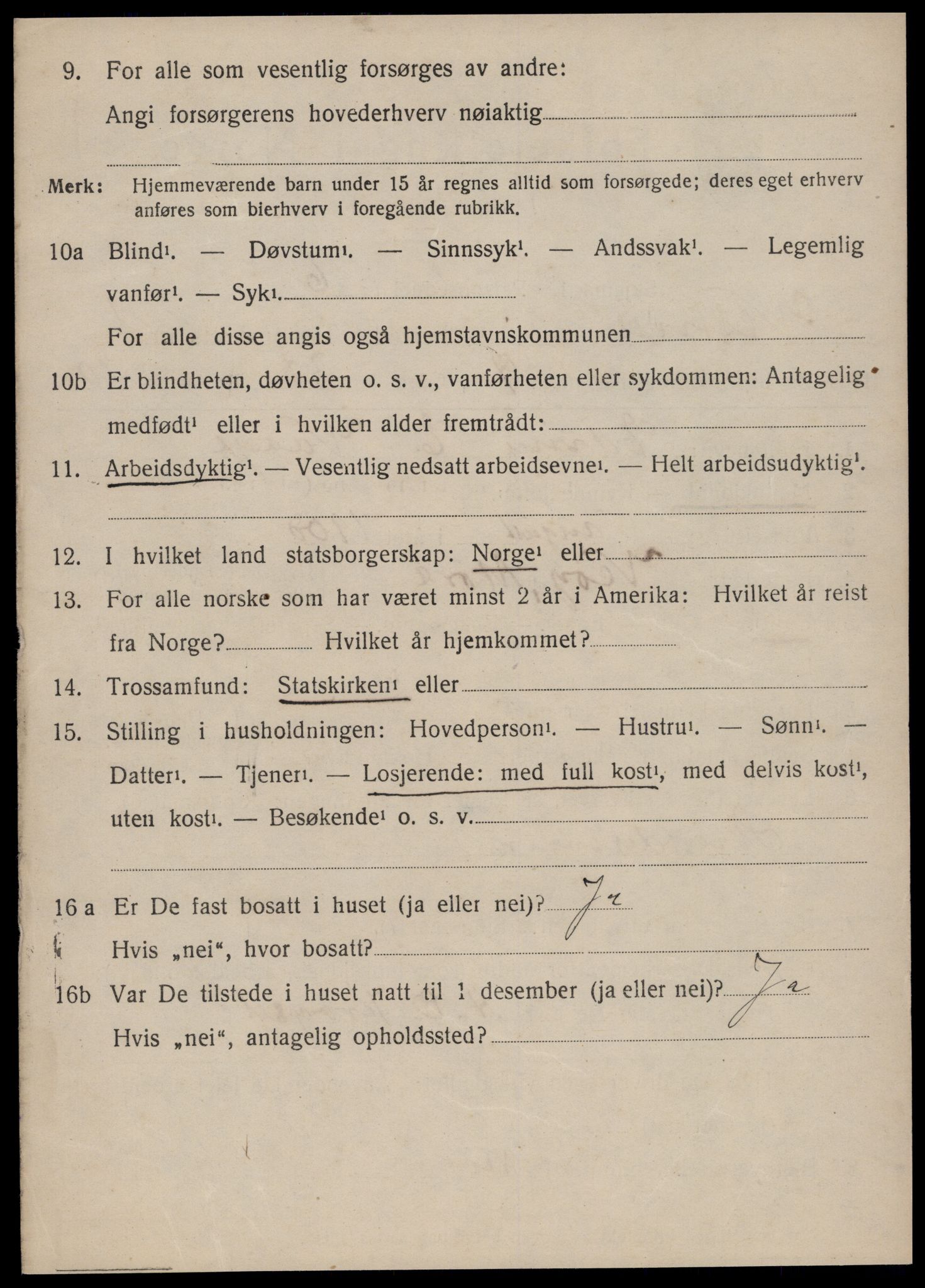 SAT, 1920 census for Vestnes, 1920, p. 1936