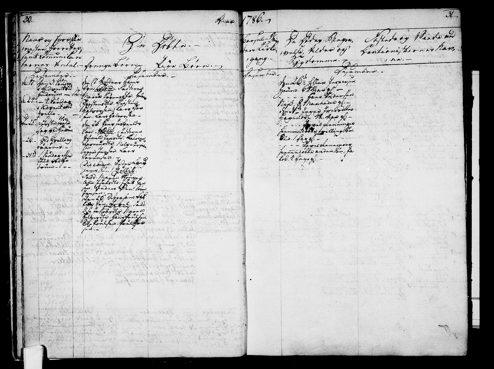 Hedrum kirkebøker, SAKO/A-344/F/Fa/L0002: Parish register (official) no. I 2, 1785-1807, p. 30-31
