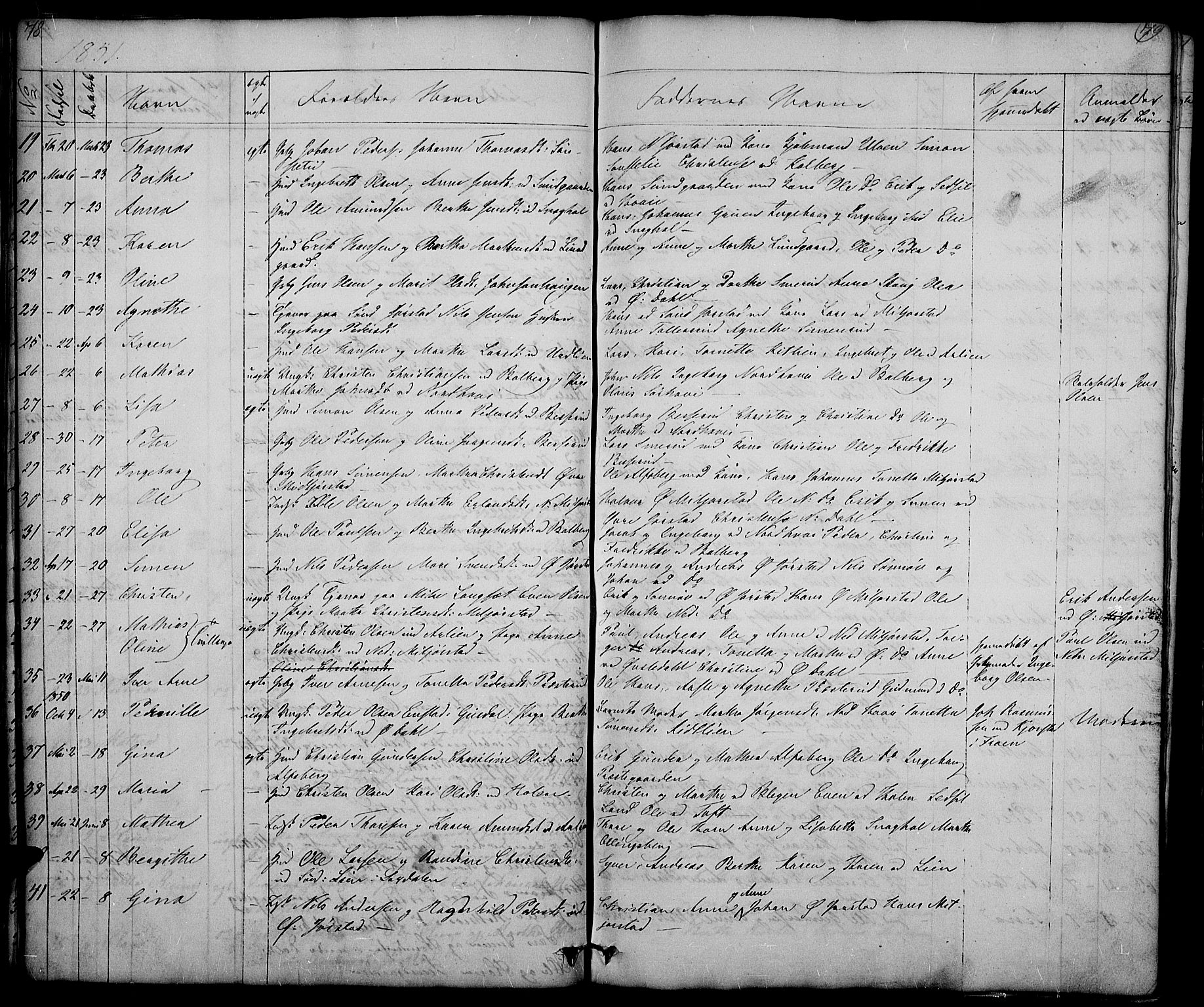 Fåberg prestekontor, SAH/PREST-086/H/Ha/Hab/L0005: Parish register (copy) no. 5, 1837-1864, p. 78-79