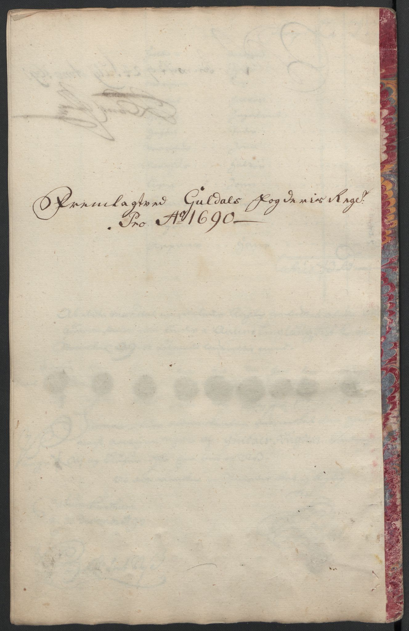 Rentekammeret inntil 1814, Reviderte regnskaper, Fogderegnskap, RA/EA-4092/R59/L3940: Fogderegnskap Gauldal, 1689-1690, p. 261