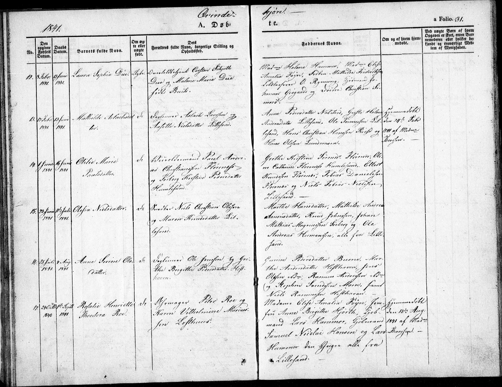 Vestre Moland sokneprestkontor, AV/SAK-1111-0046/F/Fb/Fbb/L0002: Parish register (copy) no. B 2, 1836-1851, p. 31