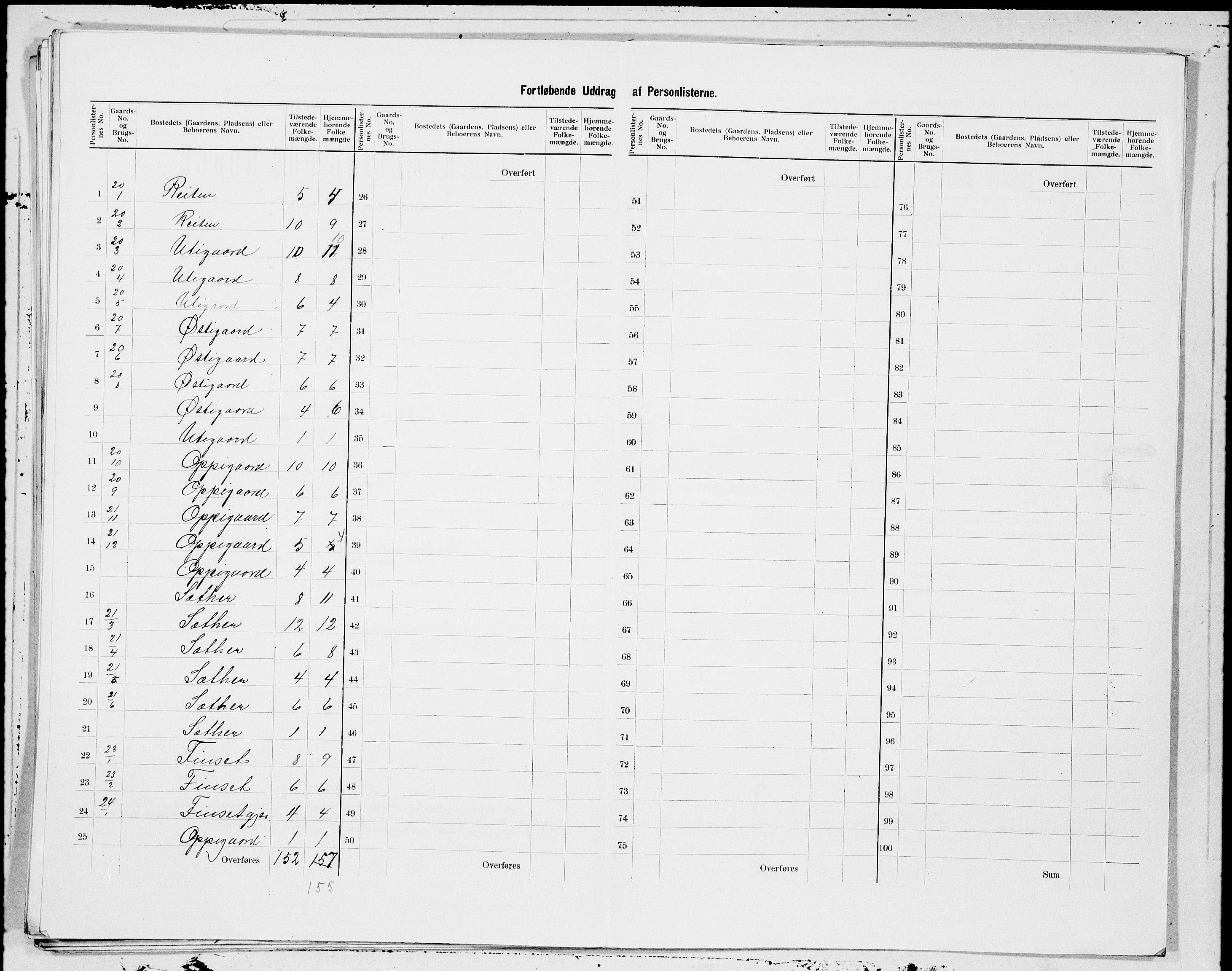 SAT, 1900 census for Eresfjord og Vistdal, 1900, p. 9