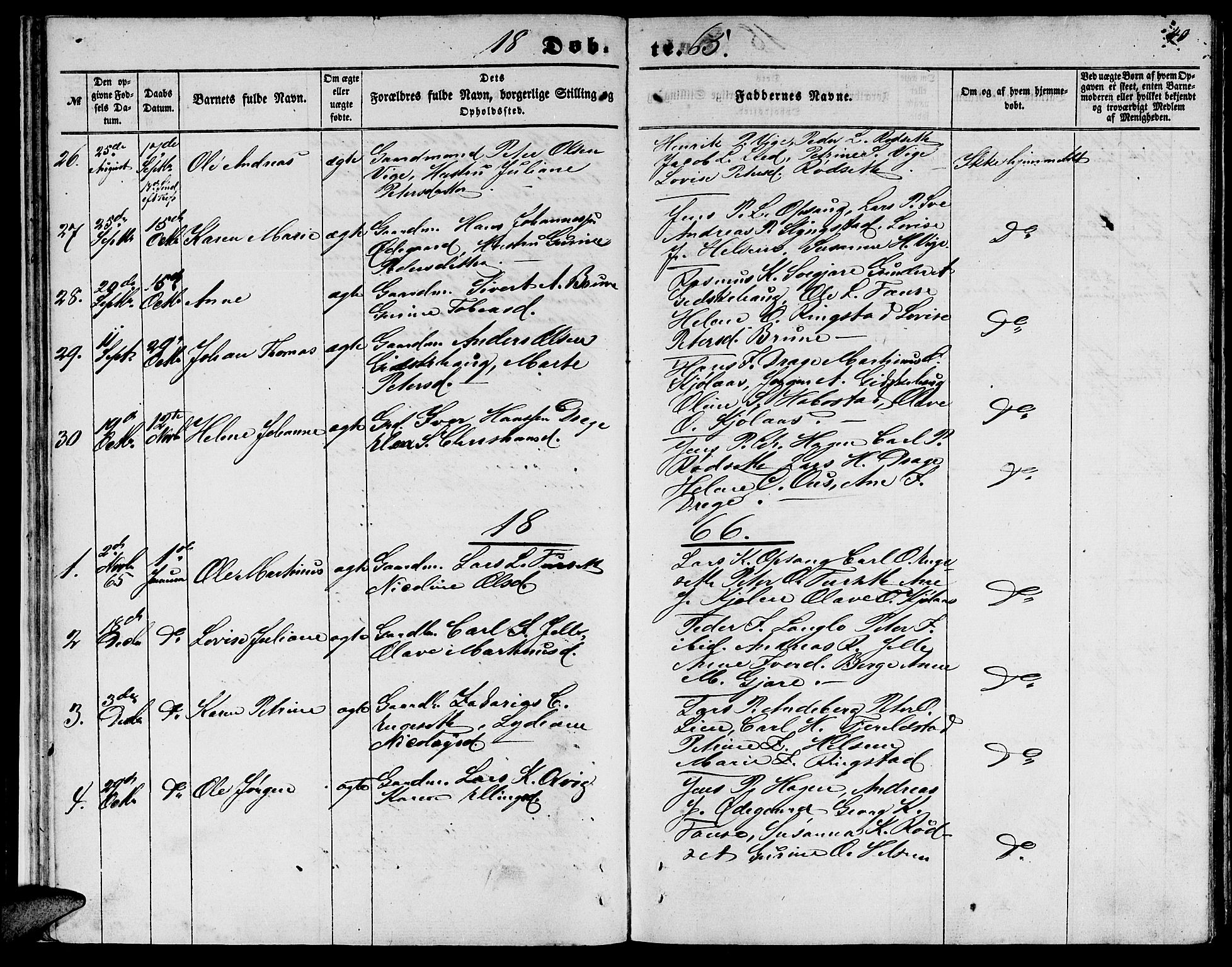 Ministerialprotokoller, klokkerbøker og fødselsregistre - Møre og Romsdal, AV/SAT-A-1454/520/L0291: Parish register (copy) no. 520C03, 1854-1881, p. 40