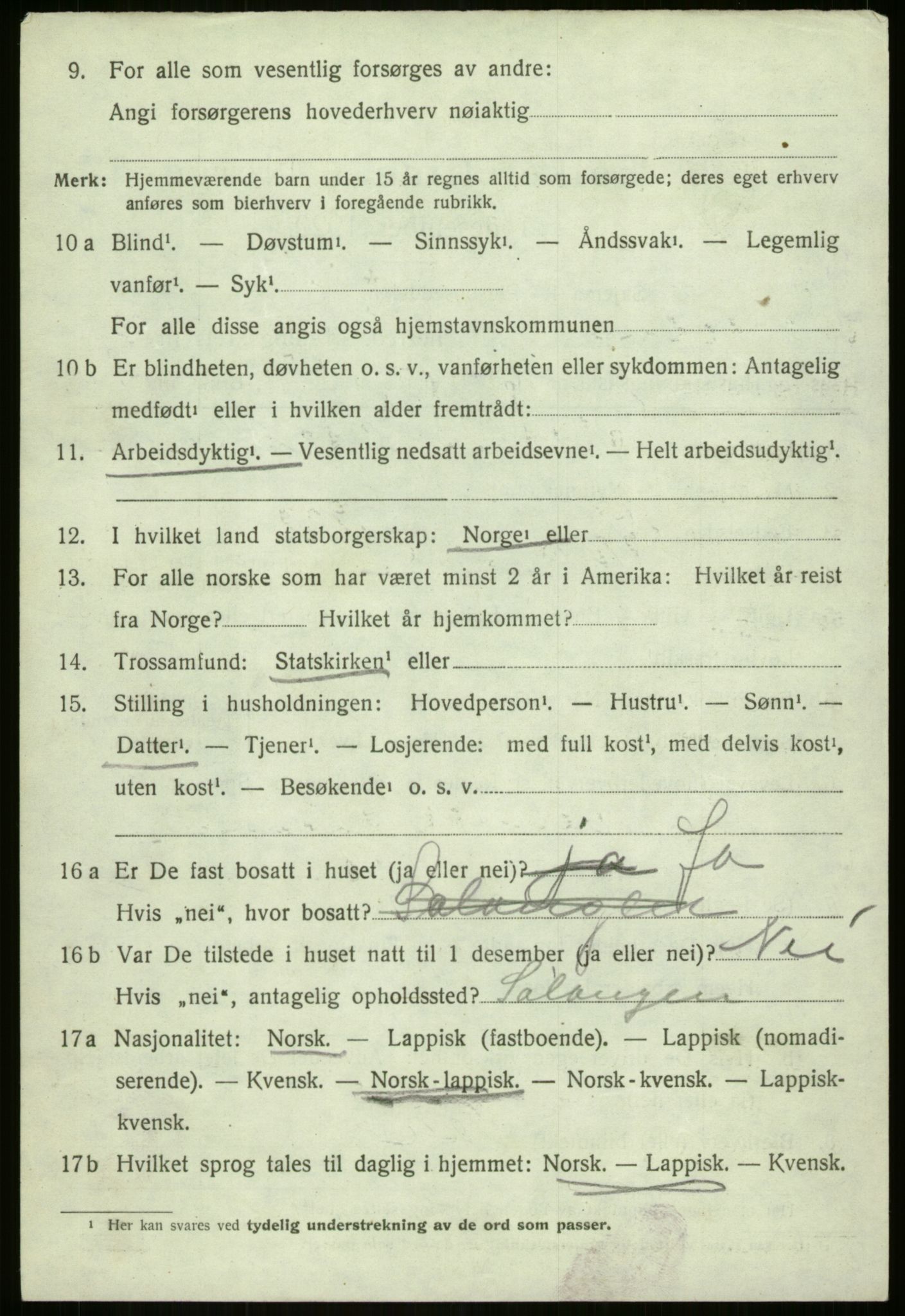 SATØ, 1920 census for Sørreisa, 1920, p. 3430