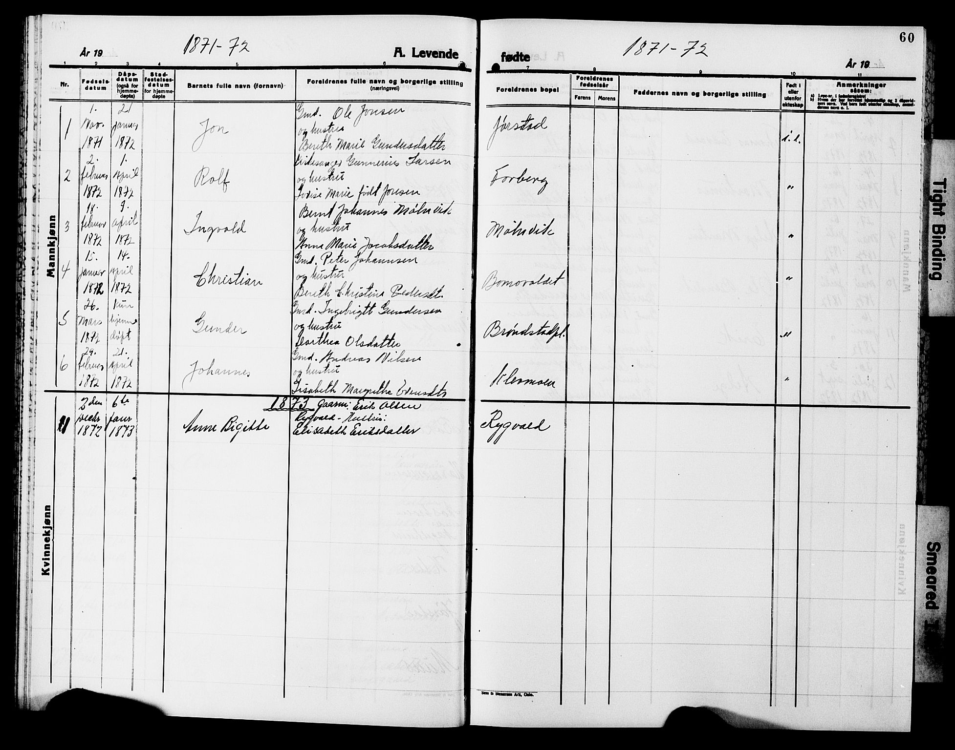 Ministerialprotokoller, klokkerbøker og fødselsregistre - Nord-Trøndelag, SAT/A-1458/749/L0485: Parish register (official) no. 749D01, 1857-1872, p. 60