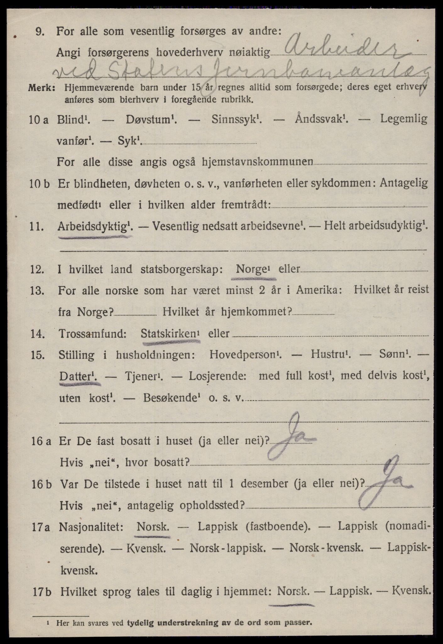 SAT, 1920 census for Haltdalen, 1920, p. 2205