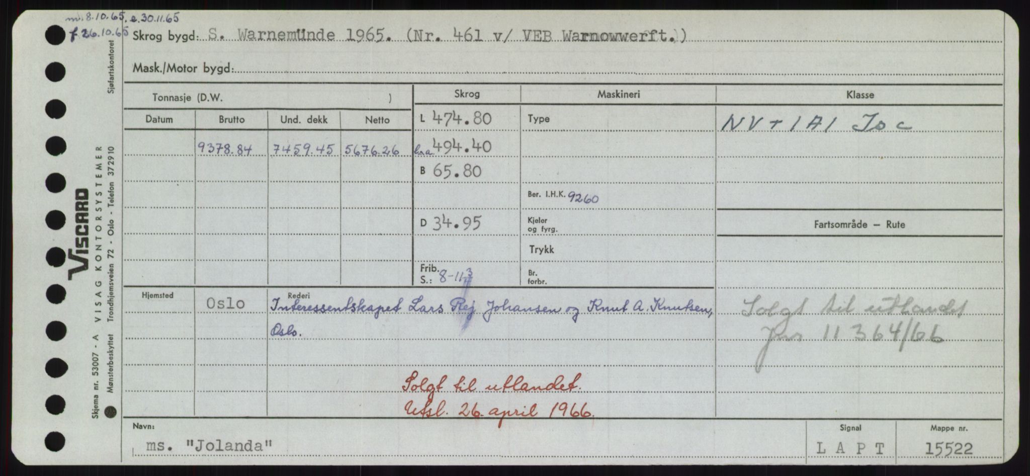 Sjøfartsdirektoratet med forløpere, Skipsmålingen, RA/S-1627/H/Hd/L0019: Fartøy, J, p. 507