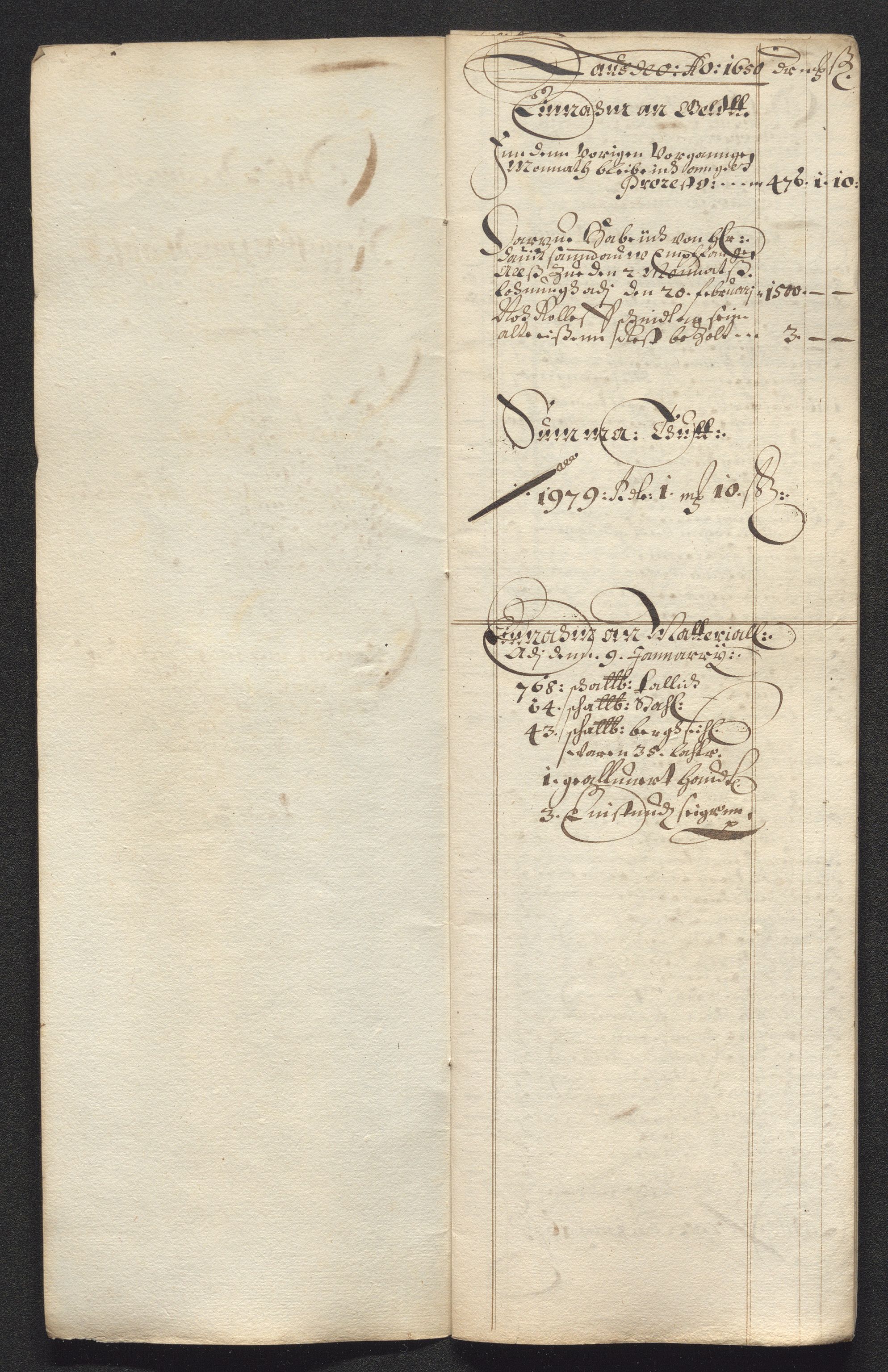 Kongsberg Sølvverk 1623-1816, SAKO/EA-3135/001/D/Dc/Dcd/L0024: Utgiftsregnskap for gruver m.m. , 1650, p. 305