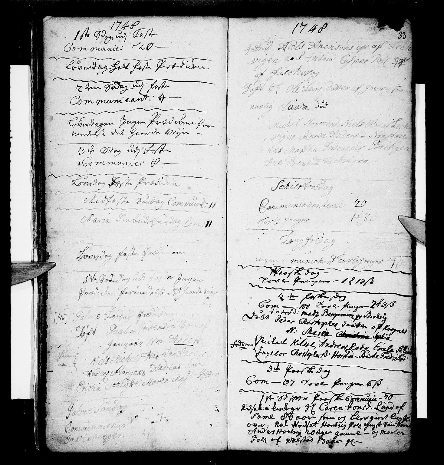 Trondenes sokneprestkontor, AV/SATØ-S-1319/H/Ha/L0001kirke: Parish register (official) no. 1, 1744-1777, p. 33
