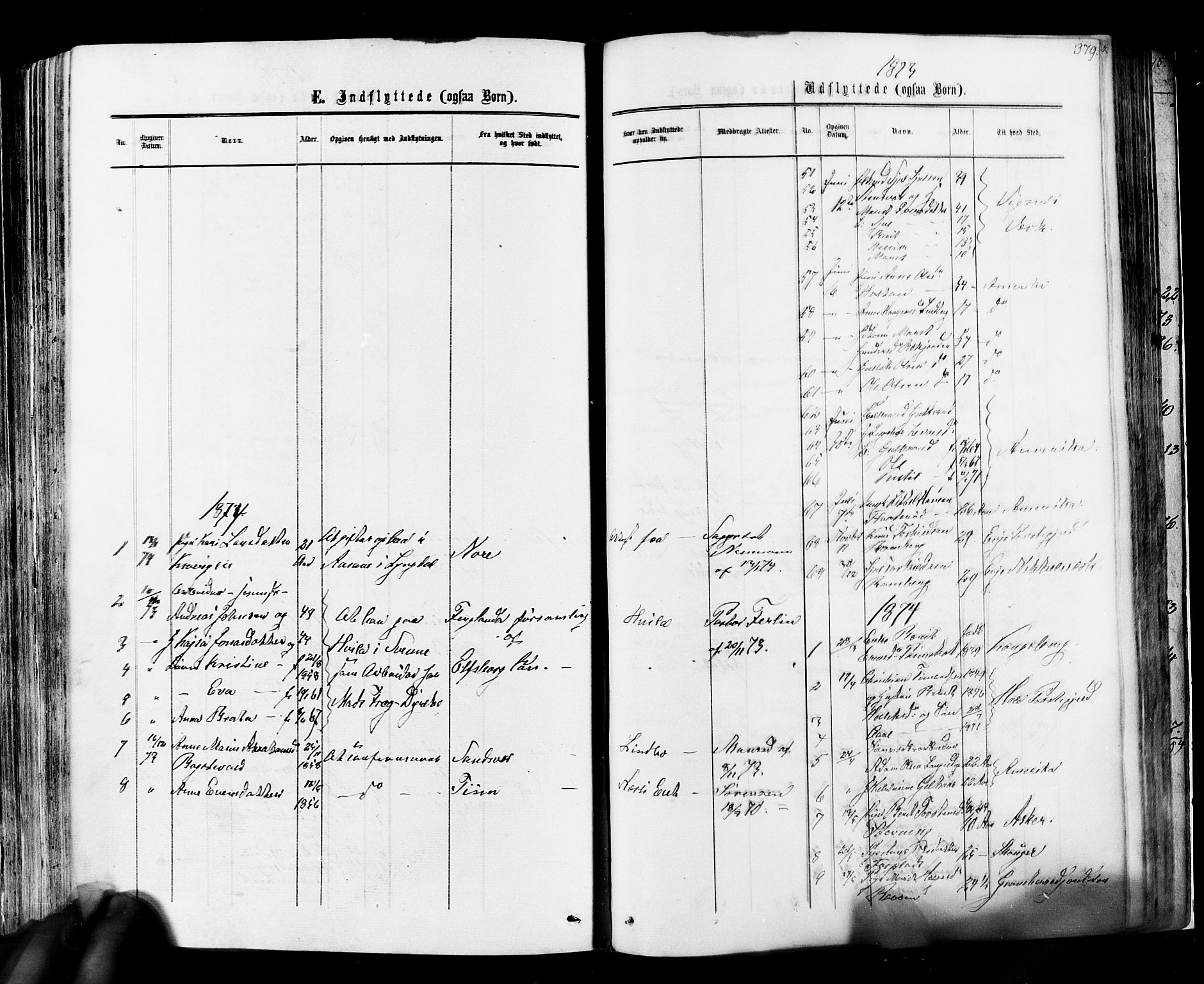Flesberg kirkebøker, SAKO/A-18/F/Fa/L0007: Parish register (official) no. I 7, 1861-1878, p. 379