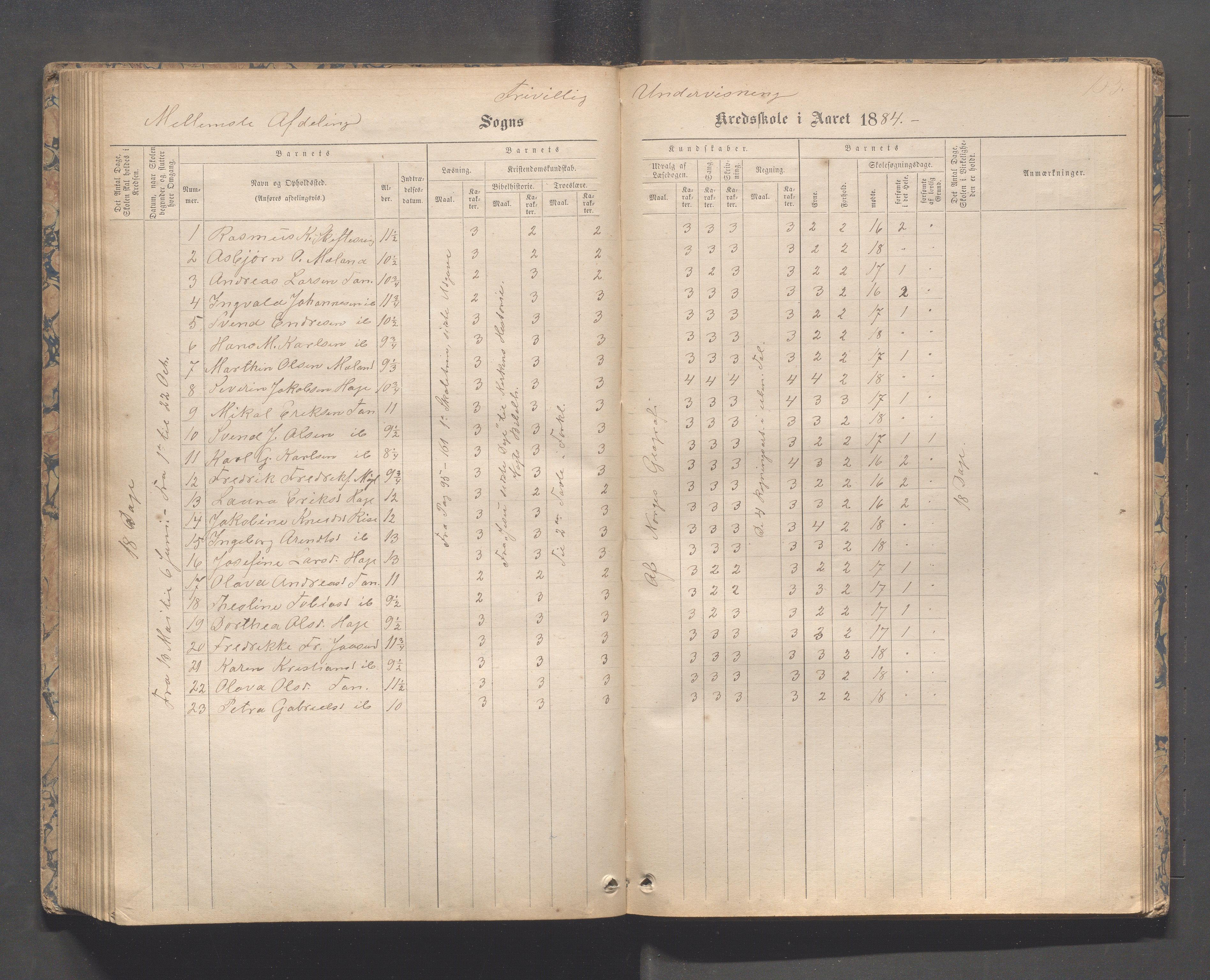 Håland kommune - Tananger skole, IKAR/K-102443/F/L0003: Skoleprotokoll , 1867-1884, p. 162b-163a