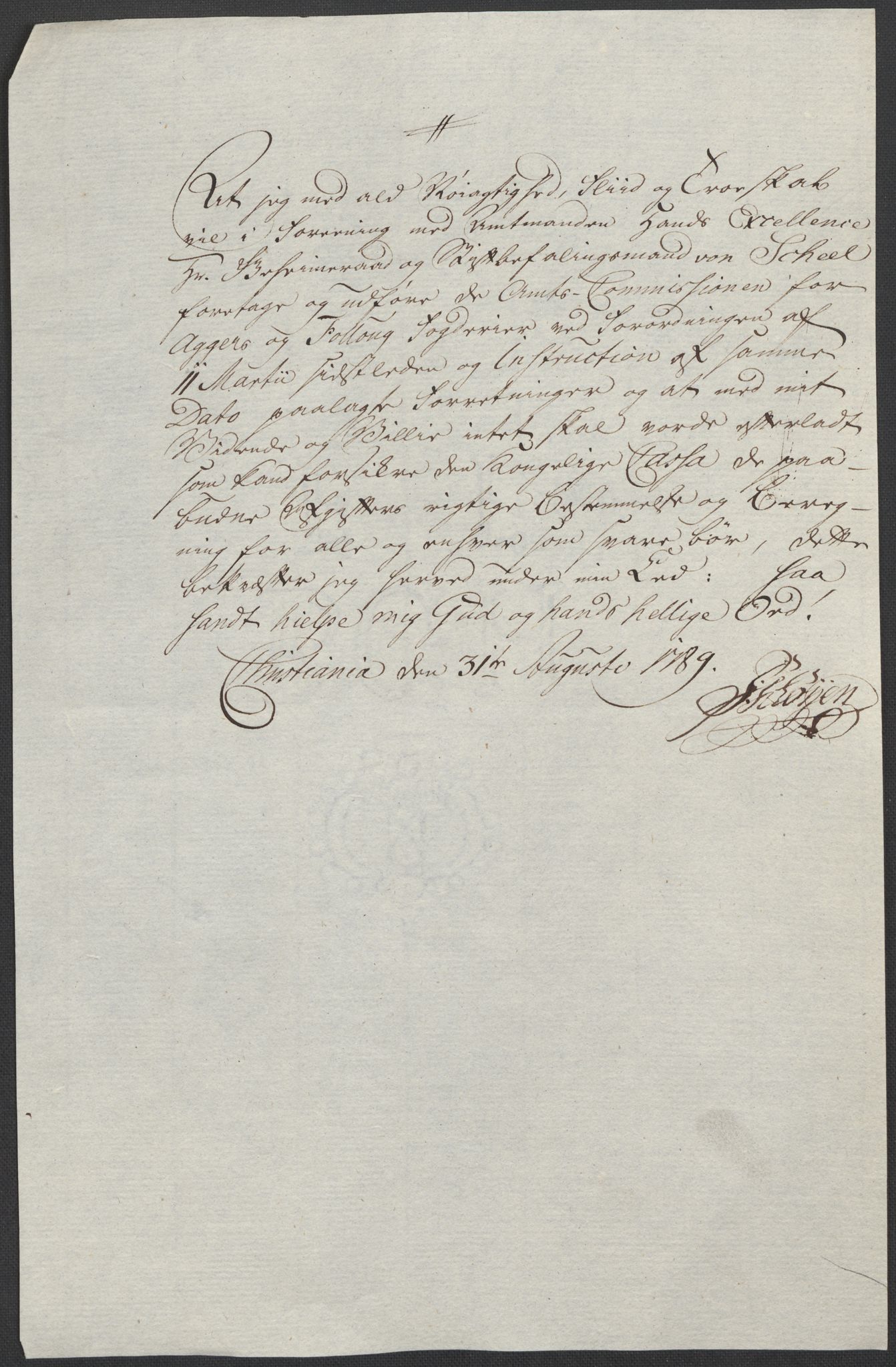 Rentekammeret inntil 1814, Reviderte regnskaper, Mindre regnskaper, AV/RA-EA-4068/Rf/Rfe/L0001: Aker og Follo fogderi, 1789, p. 42