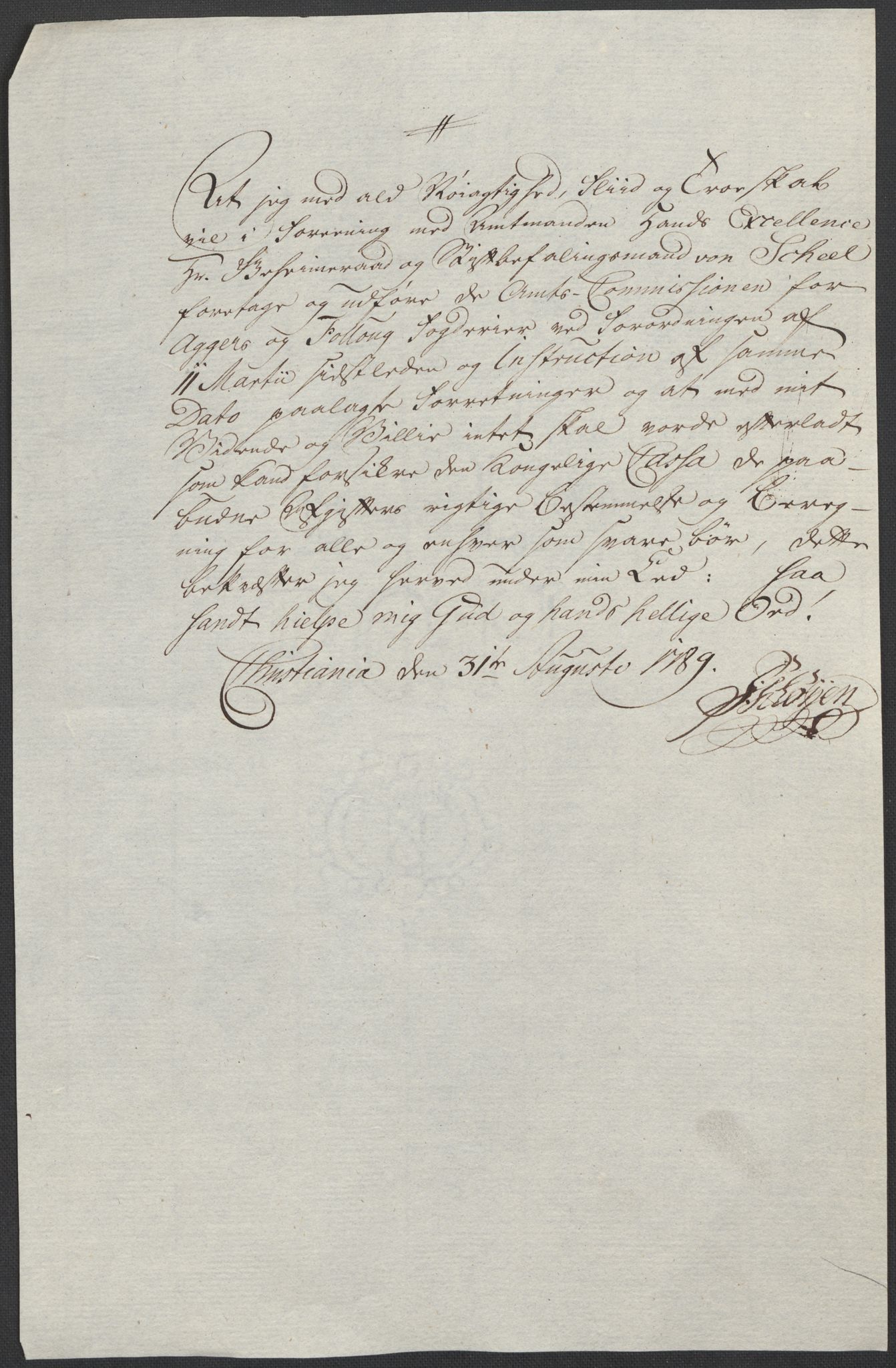 Rentekammeret inntil 1814, Reviderte regnskaper, Mindre regnskaper, RA/EA-4068/Rf/Rfe/L0001: Aker og Follo fogderi, 1789, p. 42