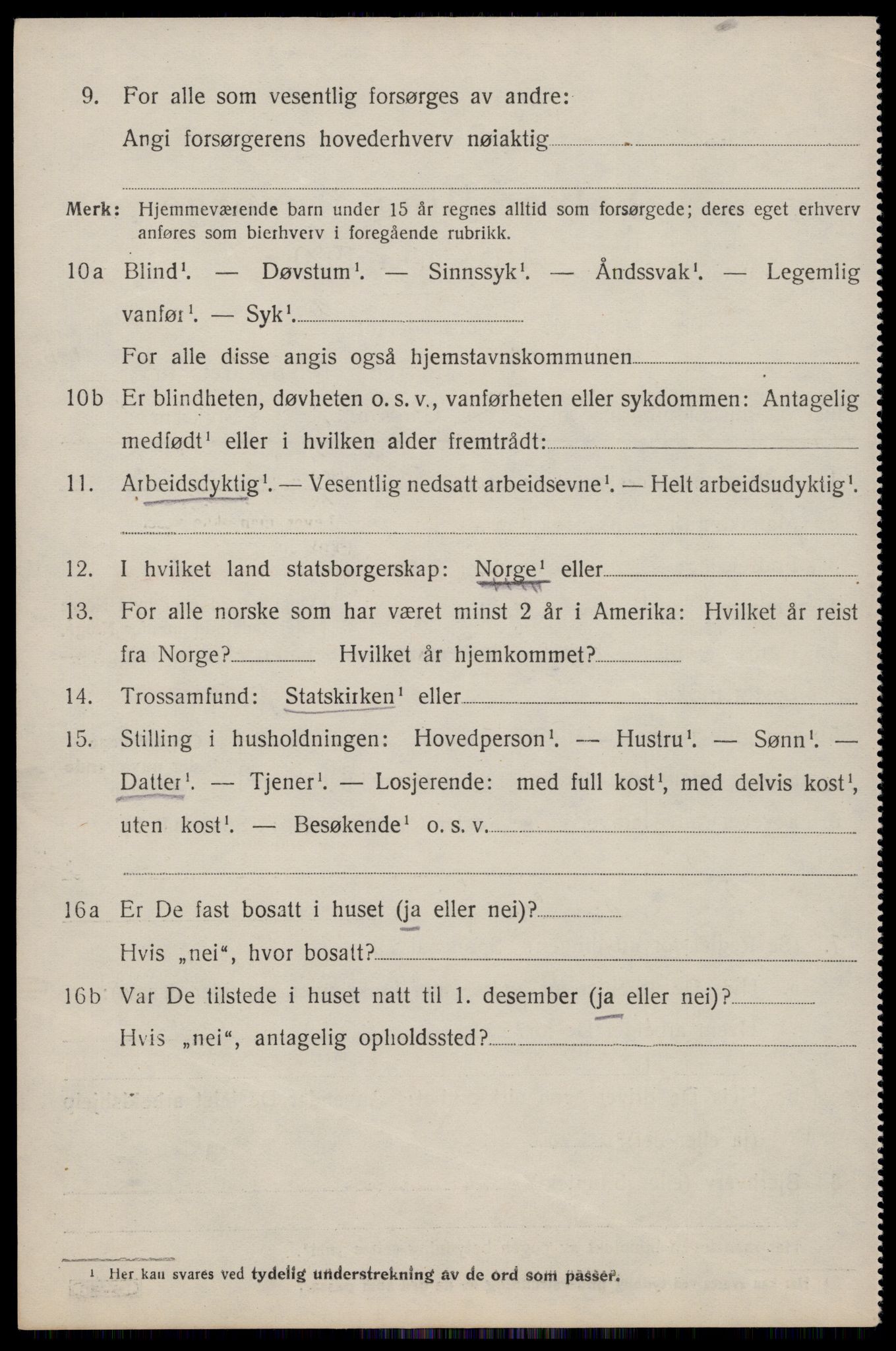 SAST, 1920 census for Skjold, 1920, p. 911