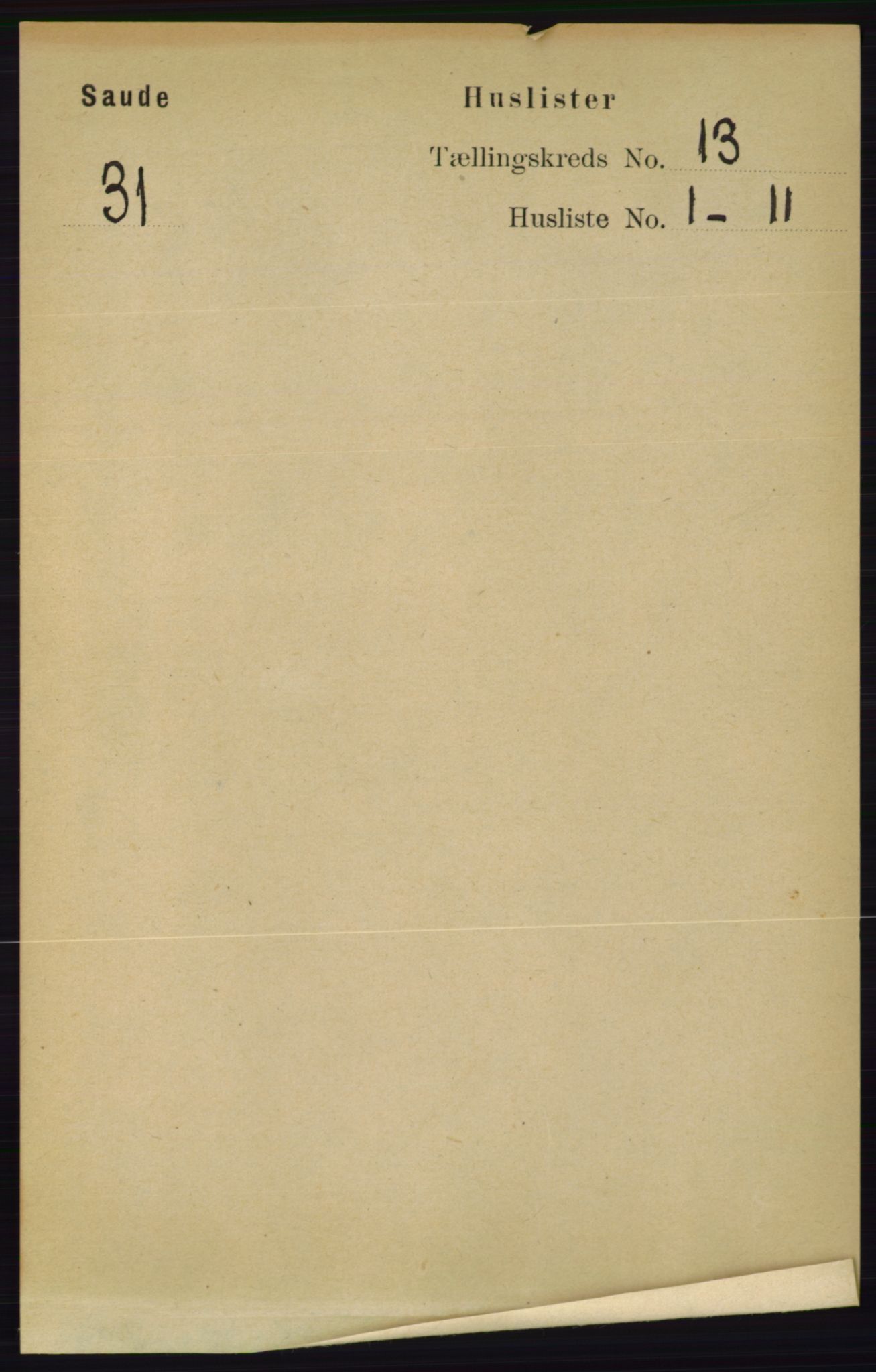 RA, 1891 census for 0822 Sauherad, 1891, p. 3891