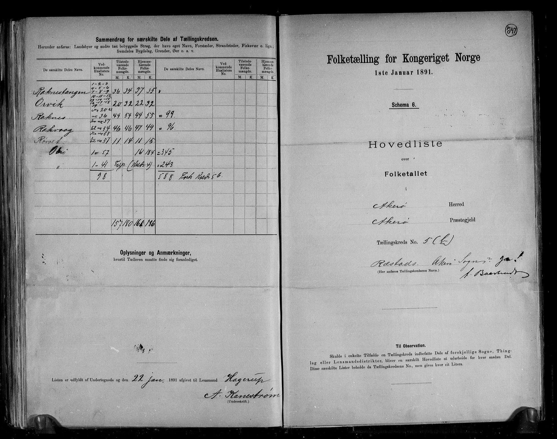 RA, 1891 census for 1545 Aukra, 1891, p. 16