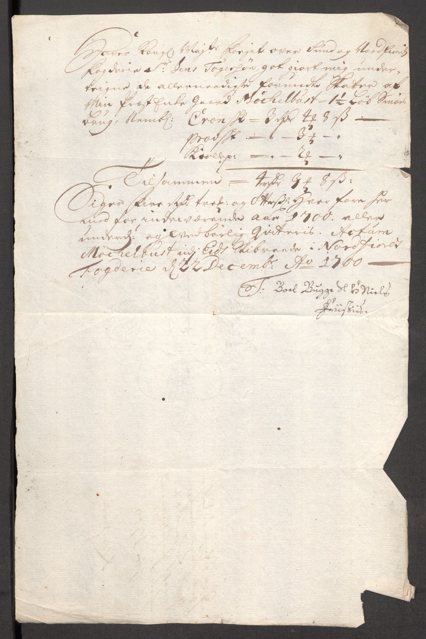 Rentekammeret inntil 1814, Reviderte regnskaper, Fogderegnskap, AV/RA-EA-4092/R53/L3425: Fogderegnskap Sunn- og Nordfjord, 1700-1701, p. 248