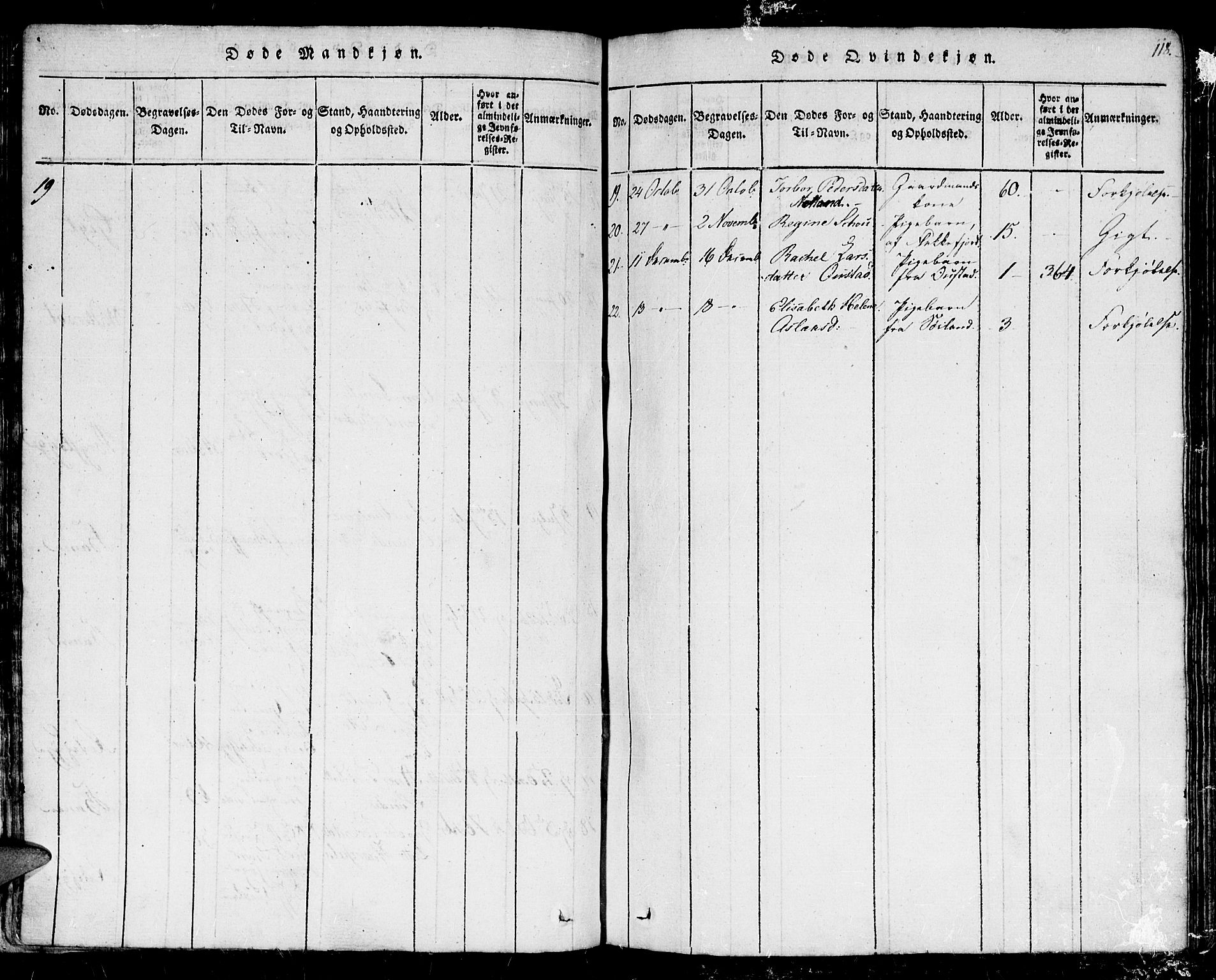 Flekkefjord sokneprestkontor, AV/SAK-1111-0012/F/Fb/Fbc/L0003: Parish register (copy) no. B 3, 1815-1826, p. 118