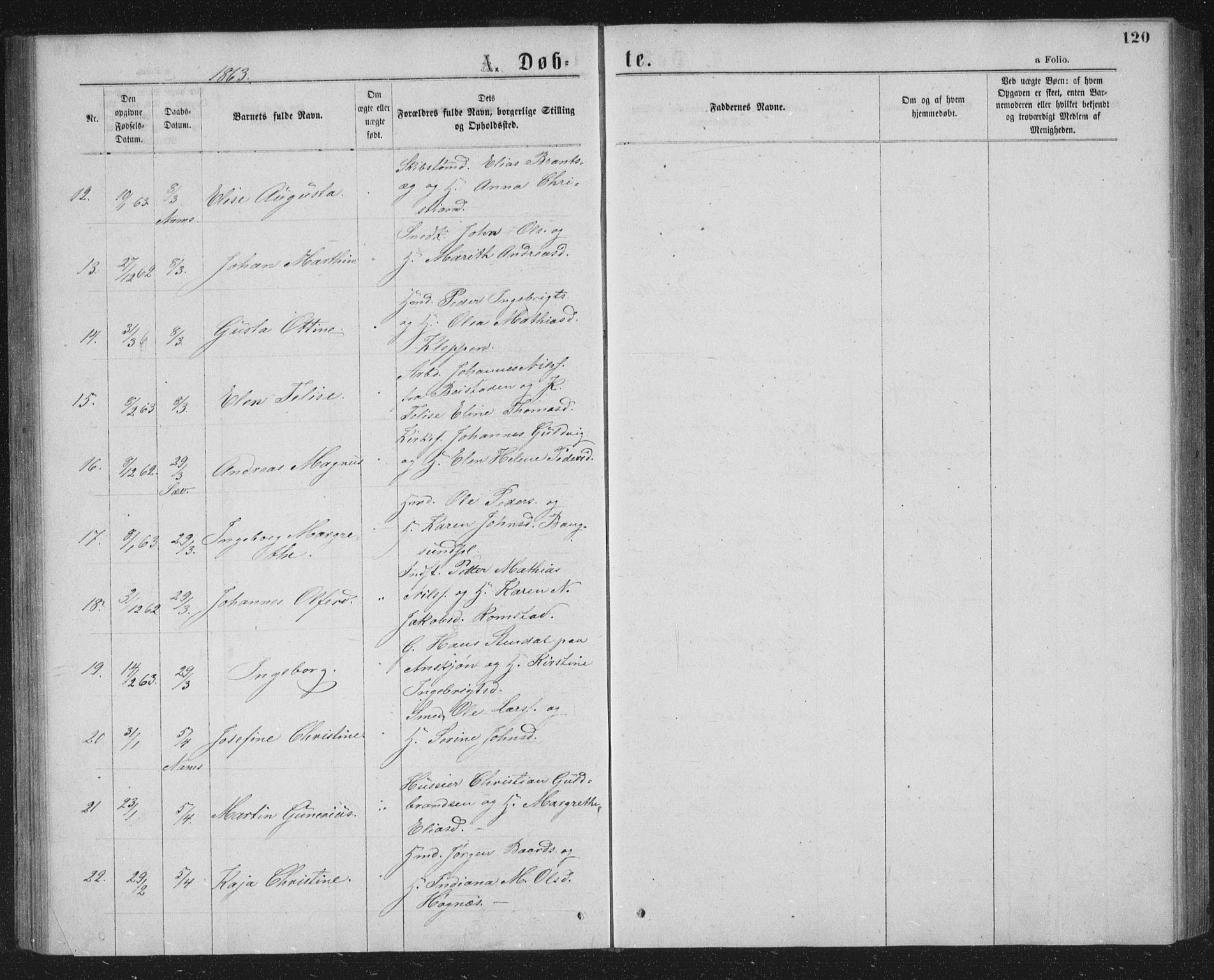 Ministerialprotokoller, klokkerbøker og fødselsregistre - Nord-Trøndelag, SAT/A-1458/768/L0566: Parish register (official) no. 768A01, 1836-1865, p. 120