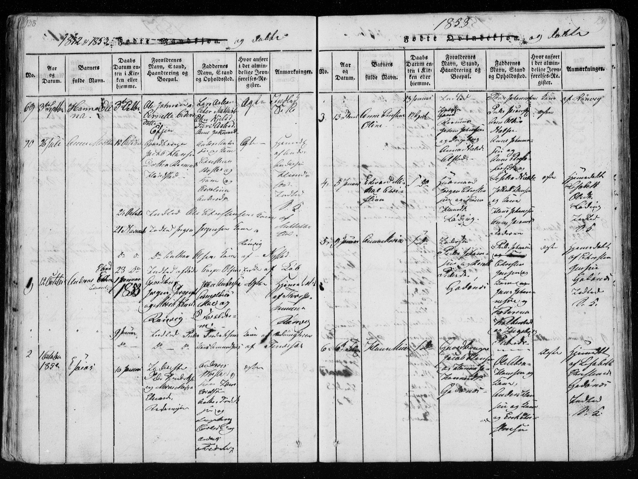 Ministerialprotokoller, klokkerbøker og fødselsregistre - Nordland, SAT/A-1459/801/L0026: Parish register (copy) no. 801C01, 1820-1855, p. 138-139