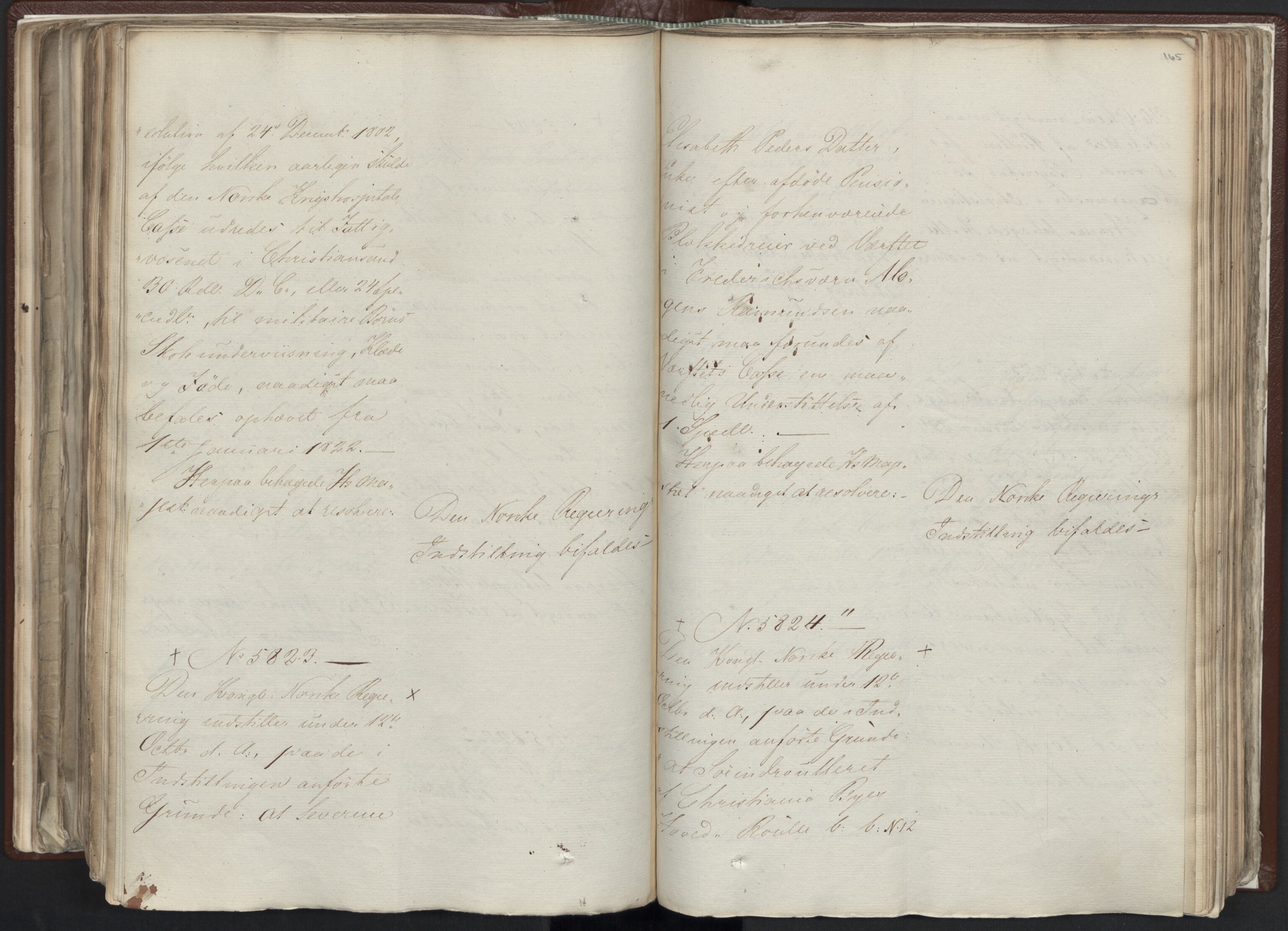 Statsrådssekretariatet, AV/RA-S-1001/A/Ab/L0012: Kgl. res. nr. 5679-6008 II, 1821, p. 164b-165a