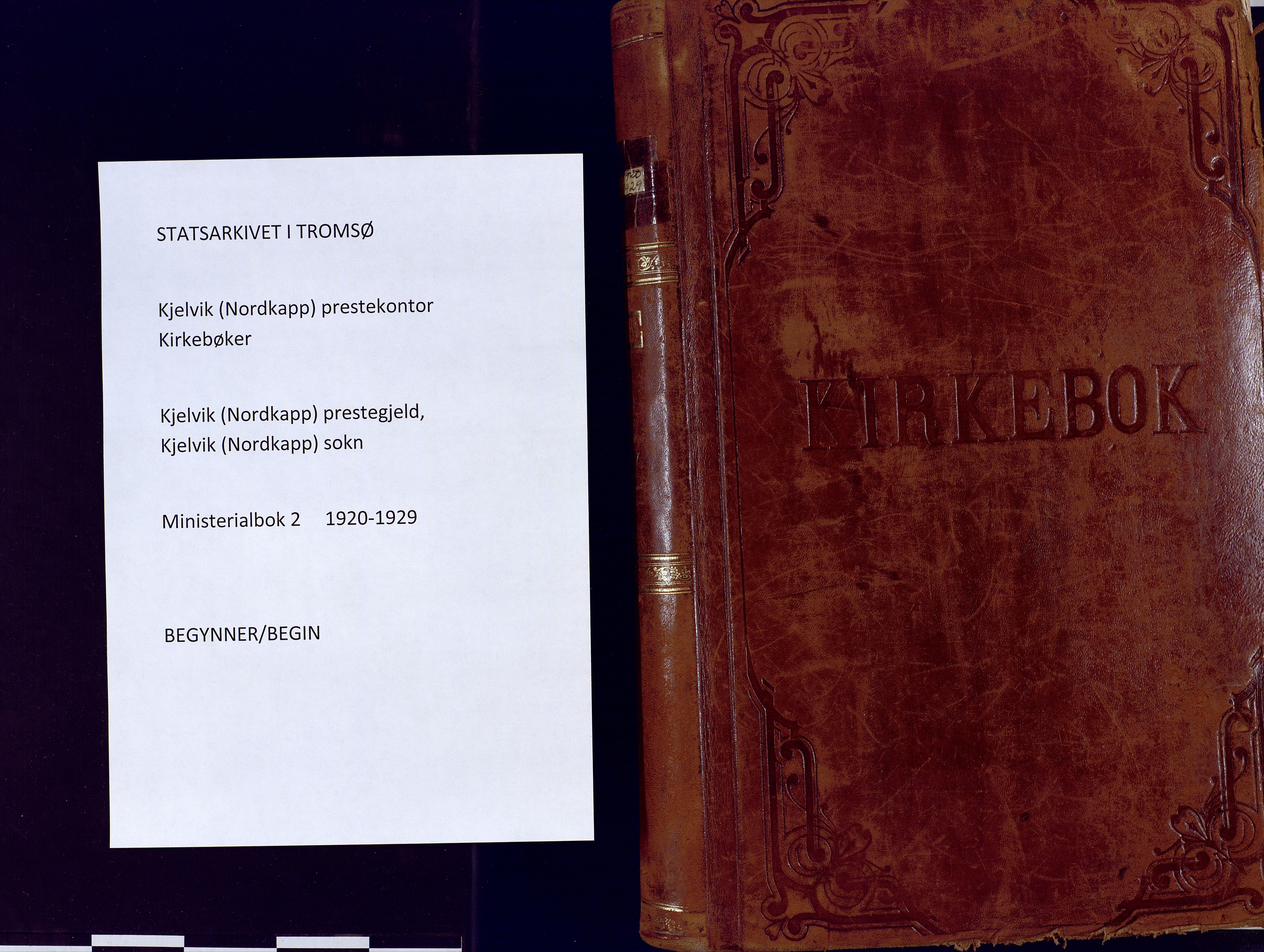 Kjelvik/Nordkapp sokneprestkontor, AV/SATØ-S-1350/H/Ha/L0002kirke: Parish register (official) no. 2, 1920-1929