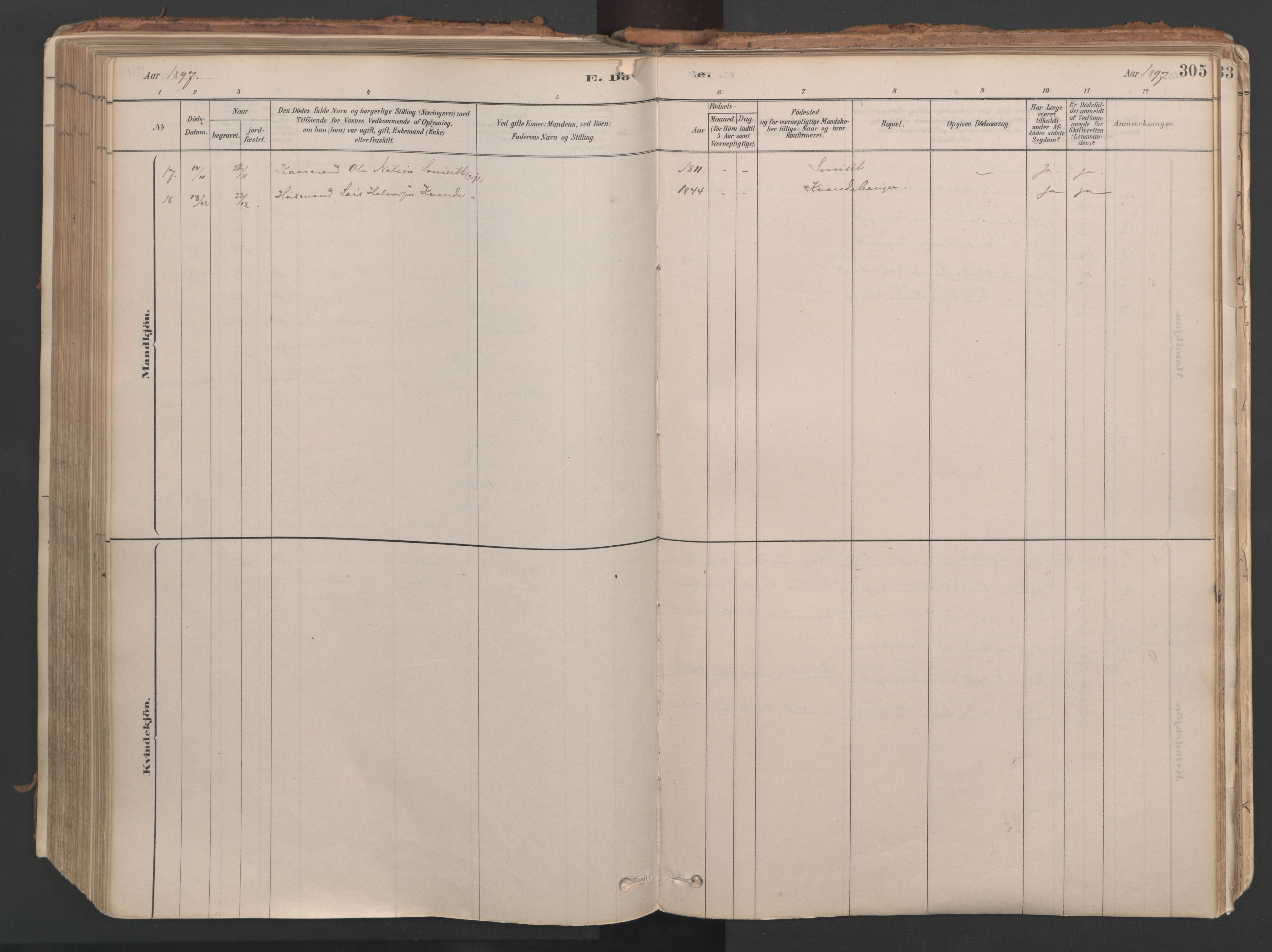 Ministerialprotokoller, klokkerbøker og fødselsregistre - Møre og Romsdal, AV/SAT-A-1454/592/L1029: Parish register (official) no. 592A07, 1879-1902, p. 305