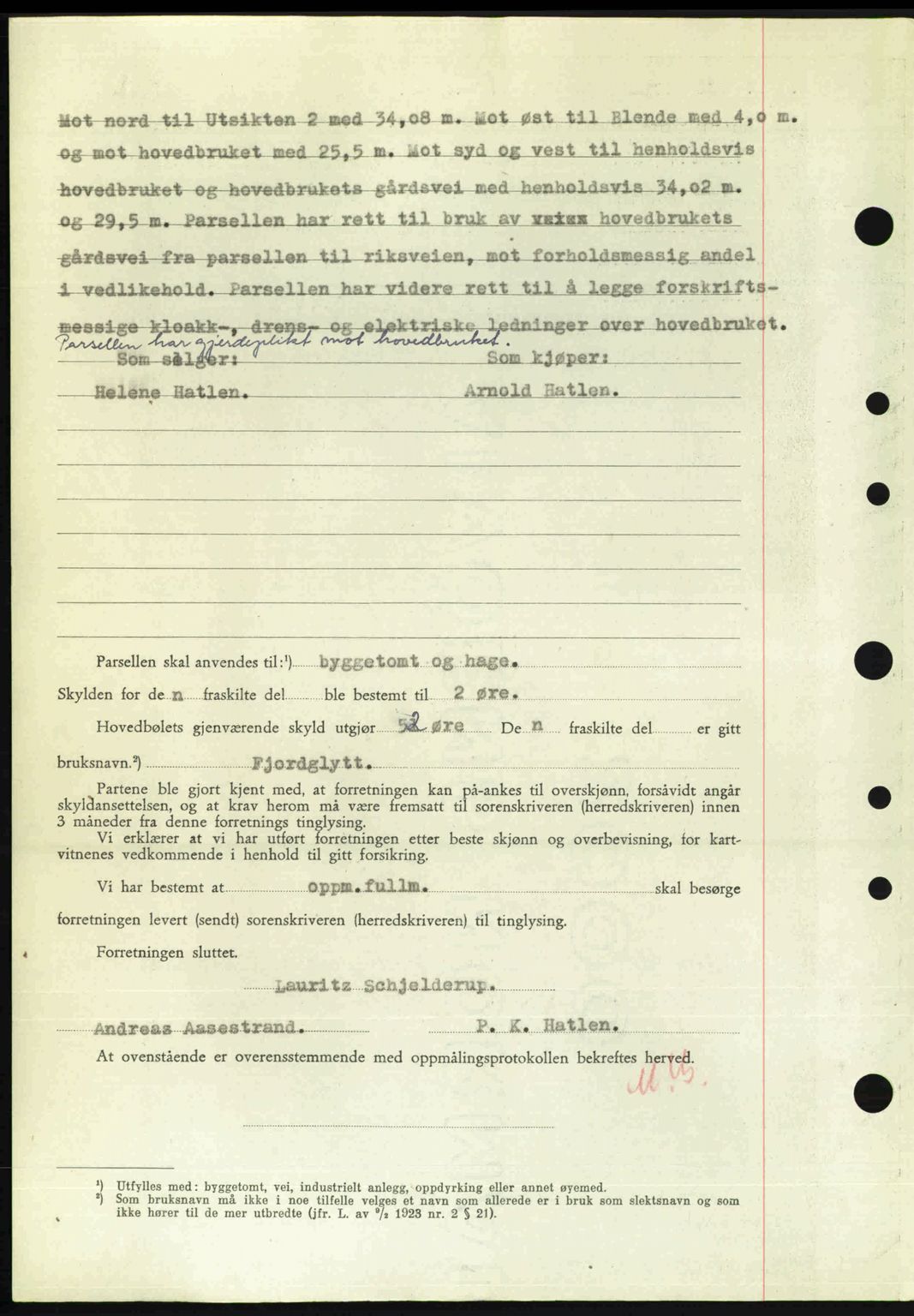 Nordre Sunnmøre sorenskriveri, AV/SAT-A-0006/1/2/2C/2Ca: Mortgage book no. A25, 1947-1947, Diary no: : 1426/1947