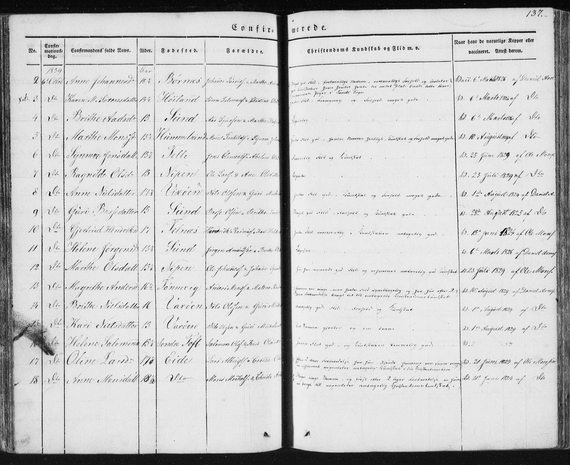 Sund sokneprestembete, SAB/A-99930: Parish register (official) no. A 13, 1835-1849, p. 137