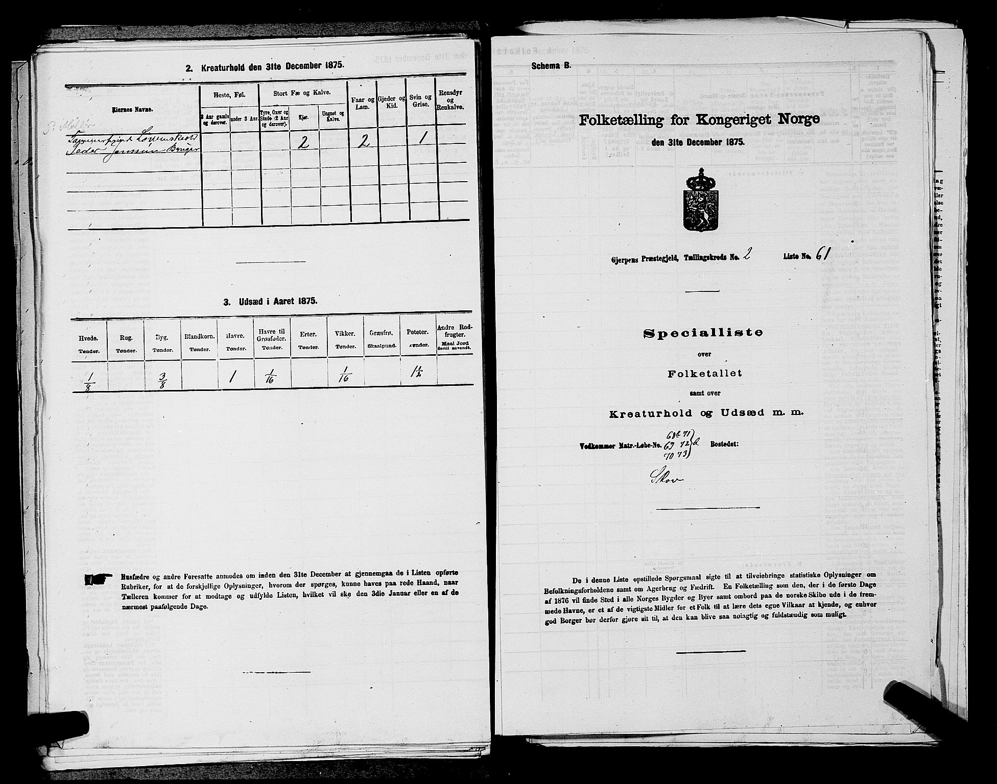 SAKO, 1875 census for 0812P Gjerpen, 1875, p. 360