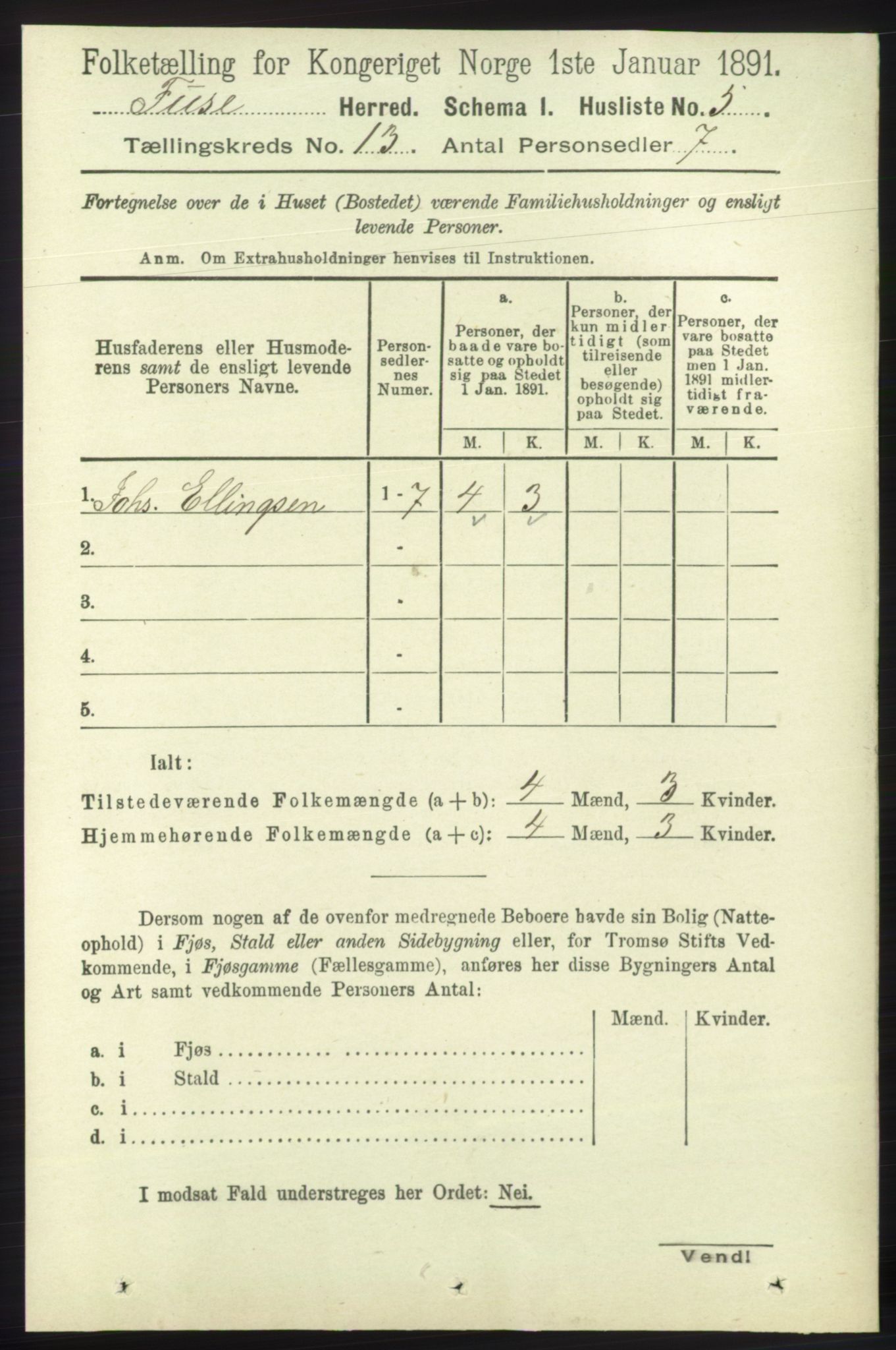 RA, 1891 census for 1241 Fusa, 1891, p. 2796