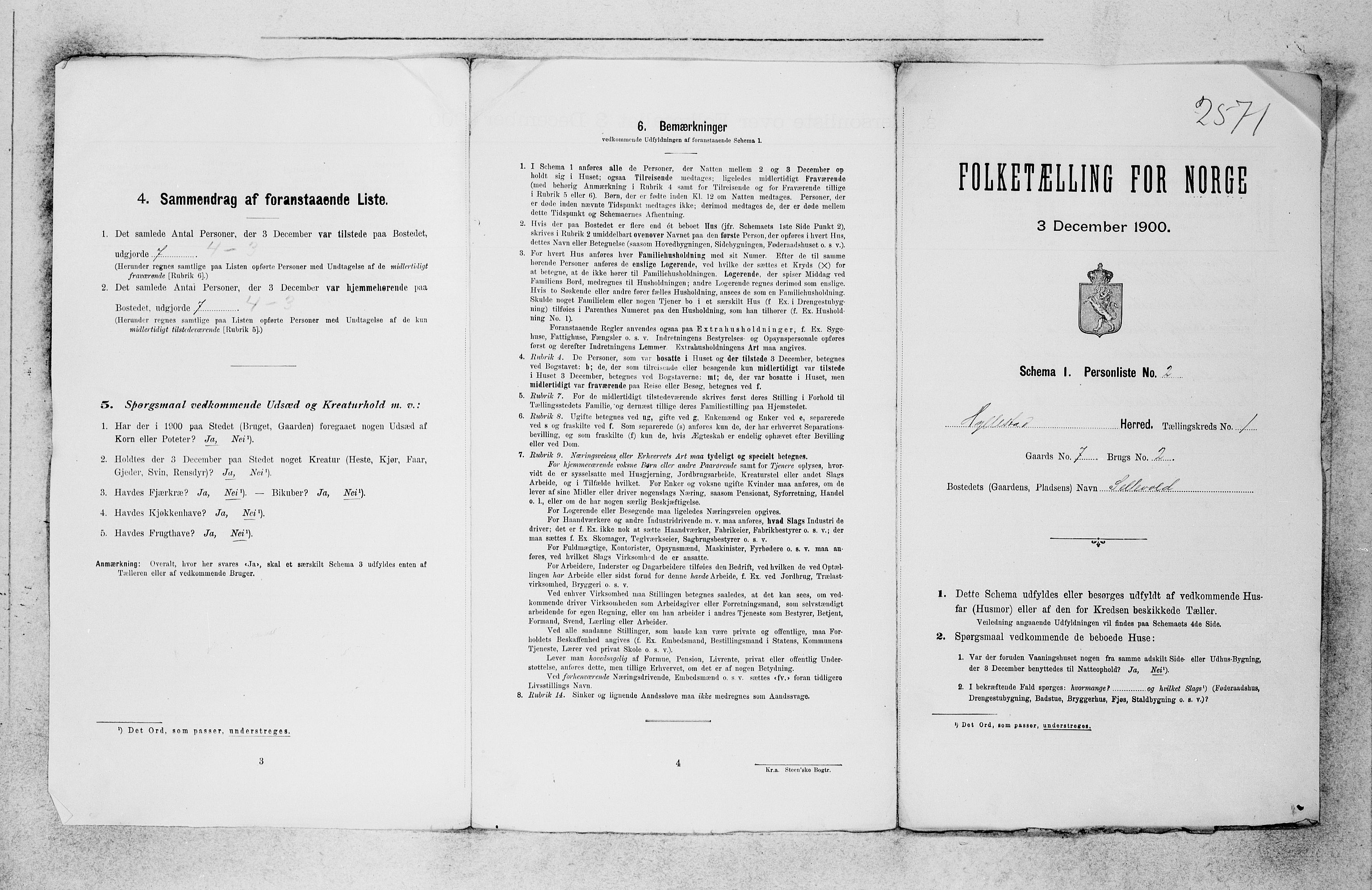 SAB, 1900 census for Hyllestad, 1900, p. 35